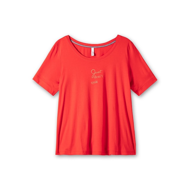 Sheego T-Shirt »Große Größen«, in A-Linie, mit Wordingprint für kaufen |  BAUR