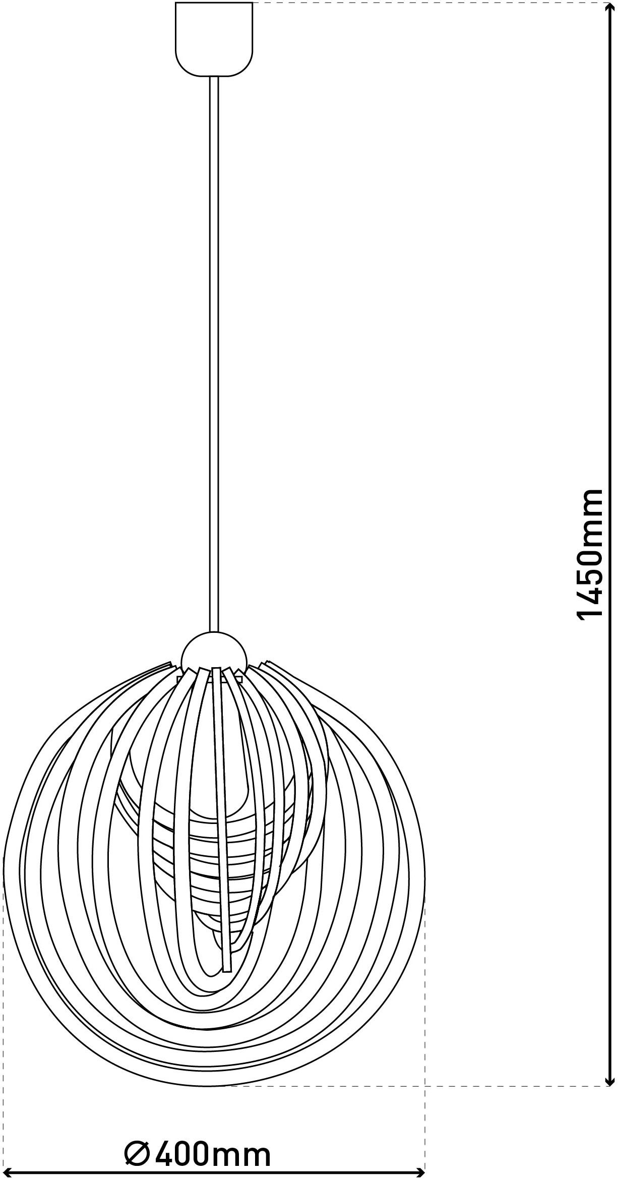 näve Pendelleuchte »Armella«, 1 flammig, Leuchtmittel E27 | ohne Leuchtmittel, Holz hellbraun, exkl. 1x E27 max. 40 W, H: ca. 145cm / D: ca. 40cm