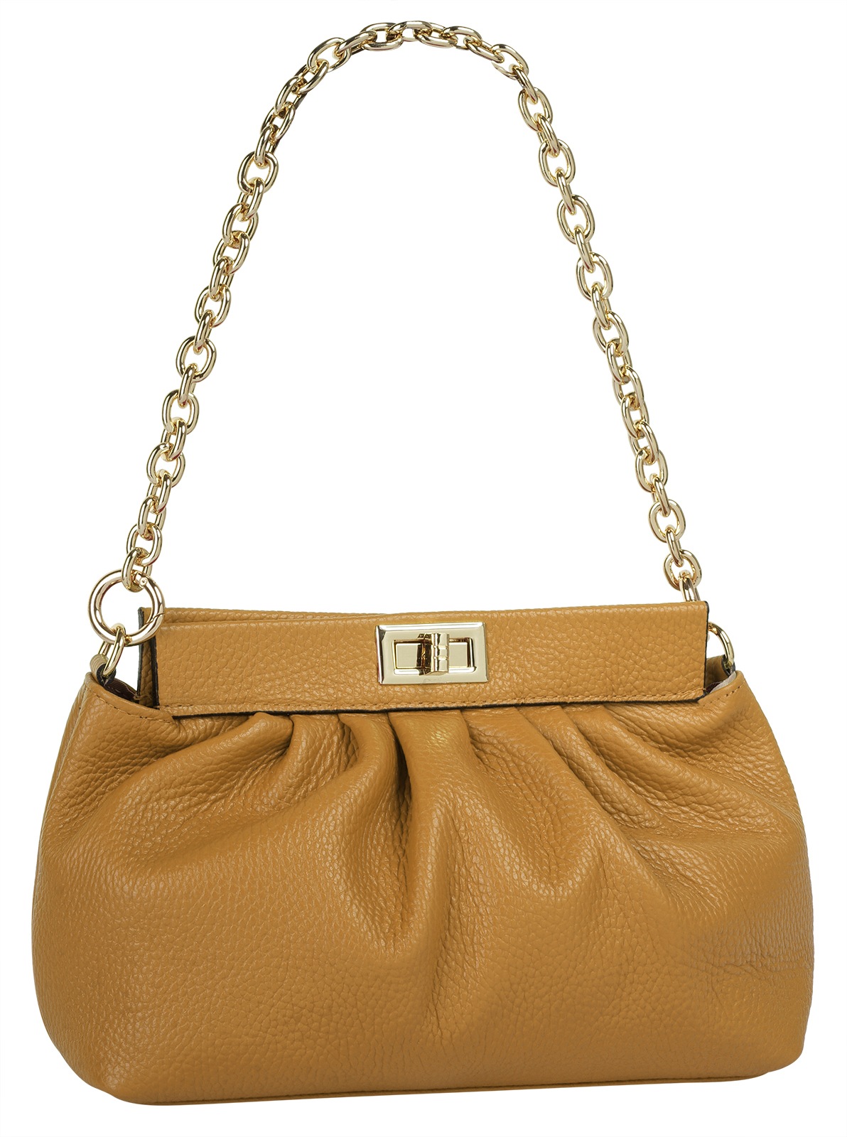 Cluty Umhängetasche, echt Leder, Made in Italy