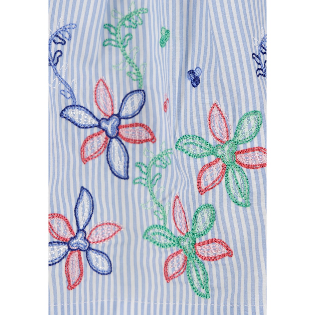 SALT AND PEPPER Jerseykleid »Gewebt«, mit Blumen-Stickerei