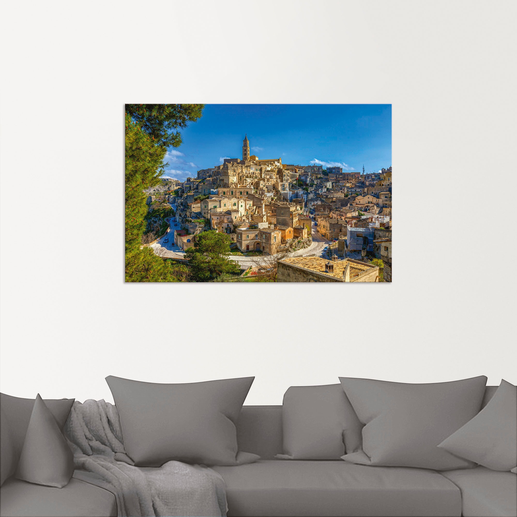 Artland Leinwandbild »Historische Altstadt von Matera Italien«, Italien, (1 St.), auf Keilrahmen gespannt