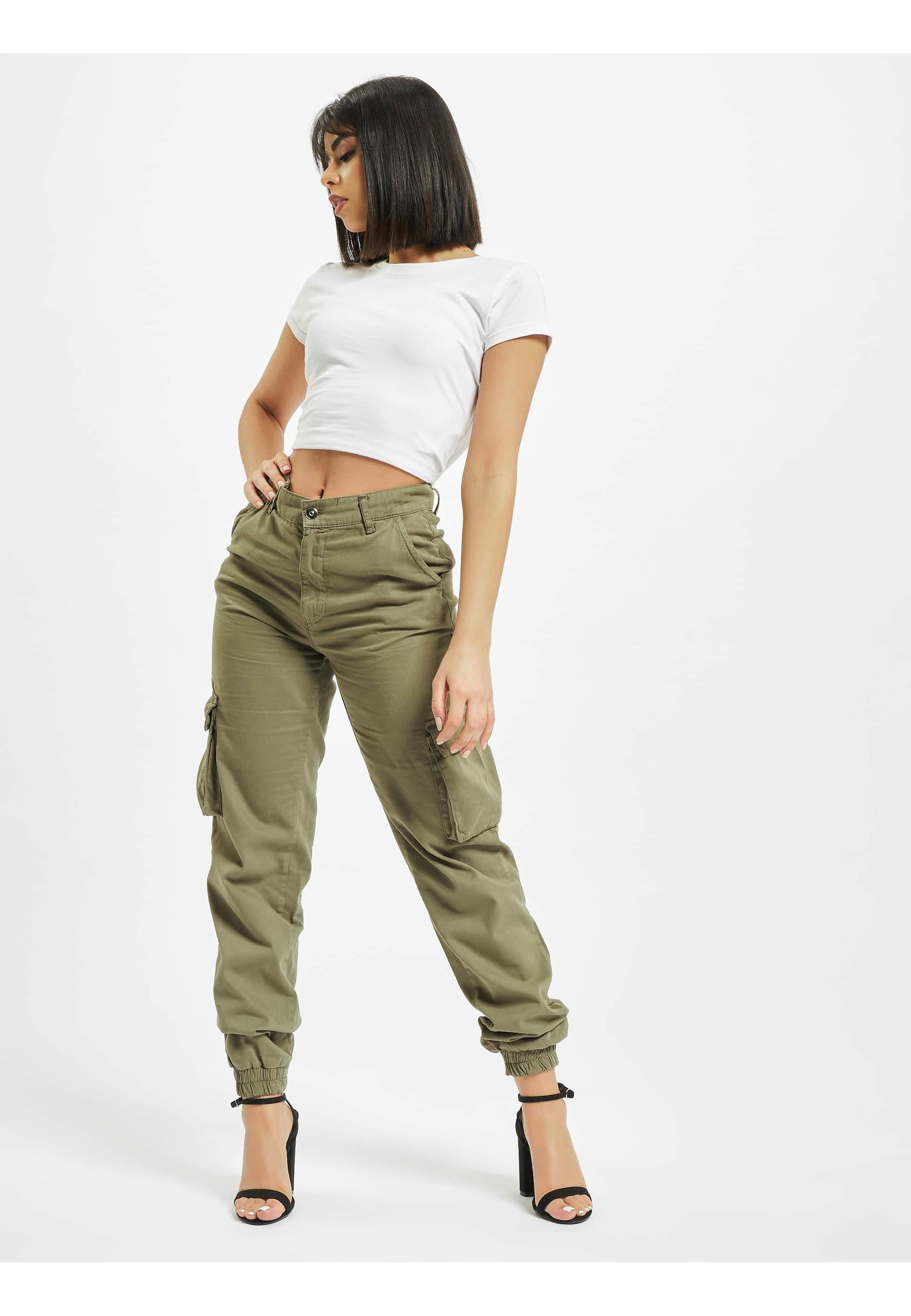DEF Stoffhose »DEF Damen Aya Cargopants«, (1 tlg.)