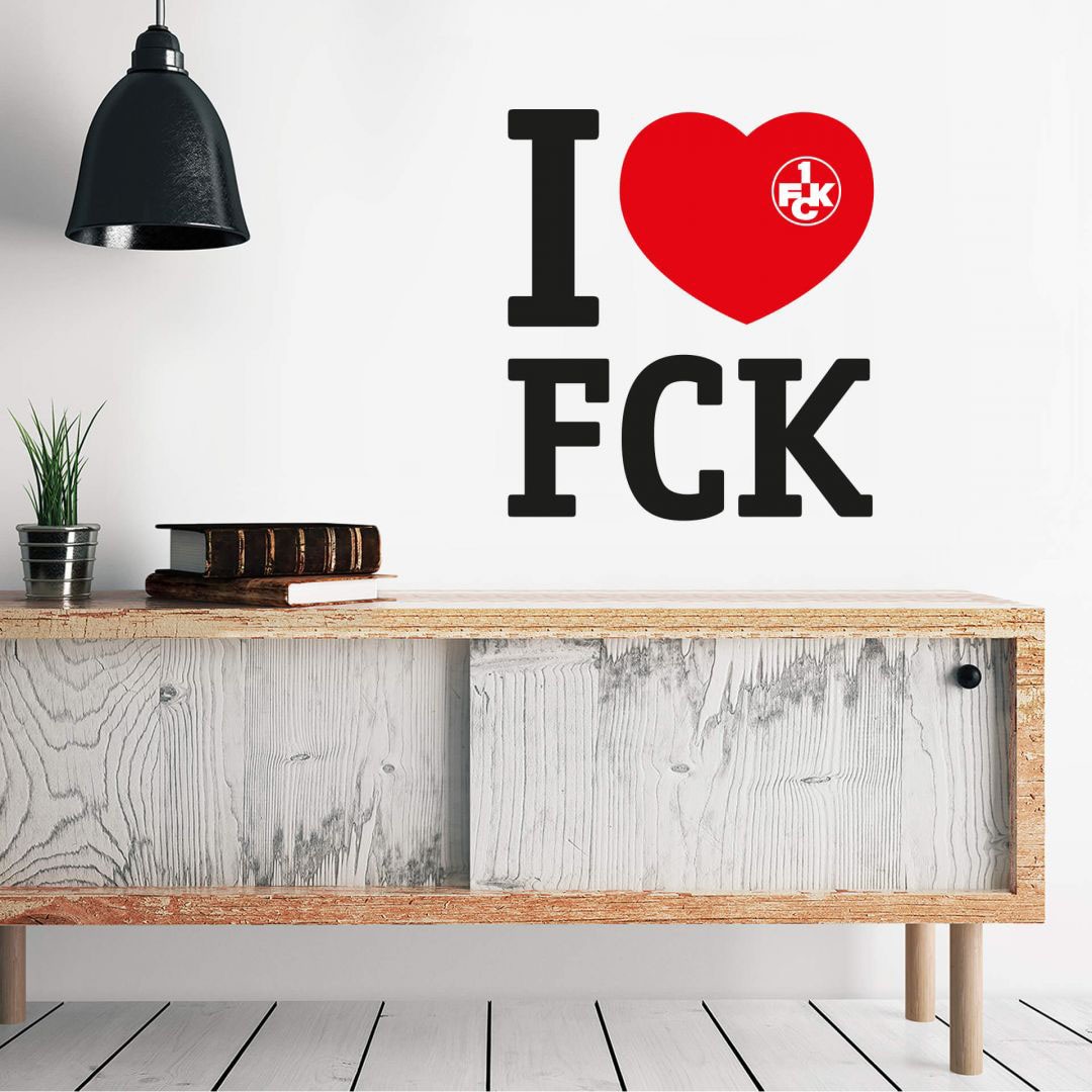 Wall-Art Wandtattoo »Fußball Fanartikel I love FCK«, (1 St.), selbstklebend, entfernbar