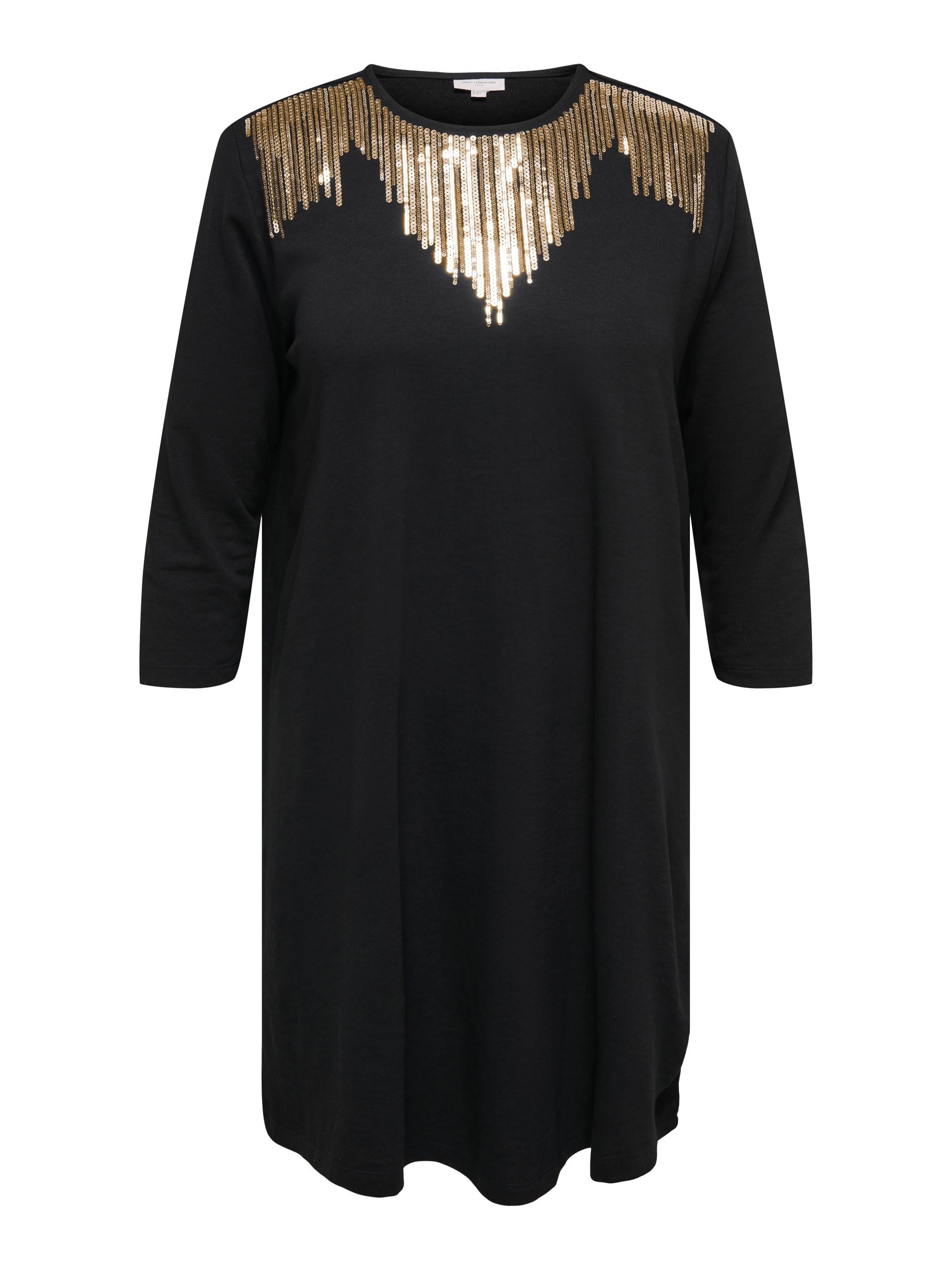 ONLY CARMAKOMA Jerseykleid "CARGENEVA 3/4 BLING DRESS JRS"