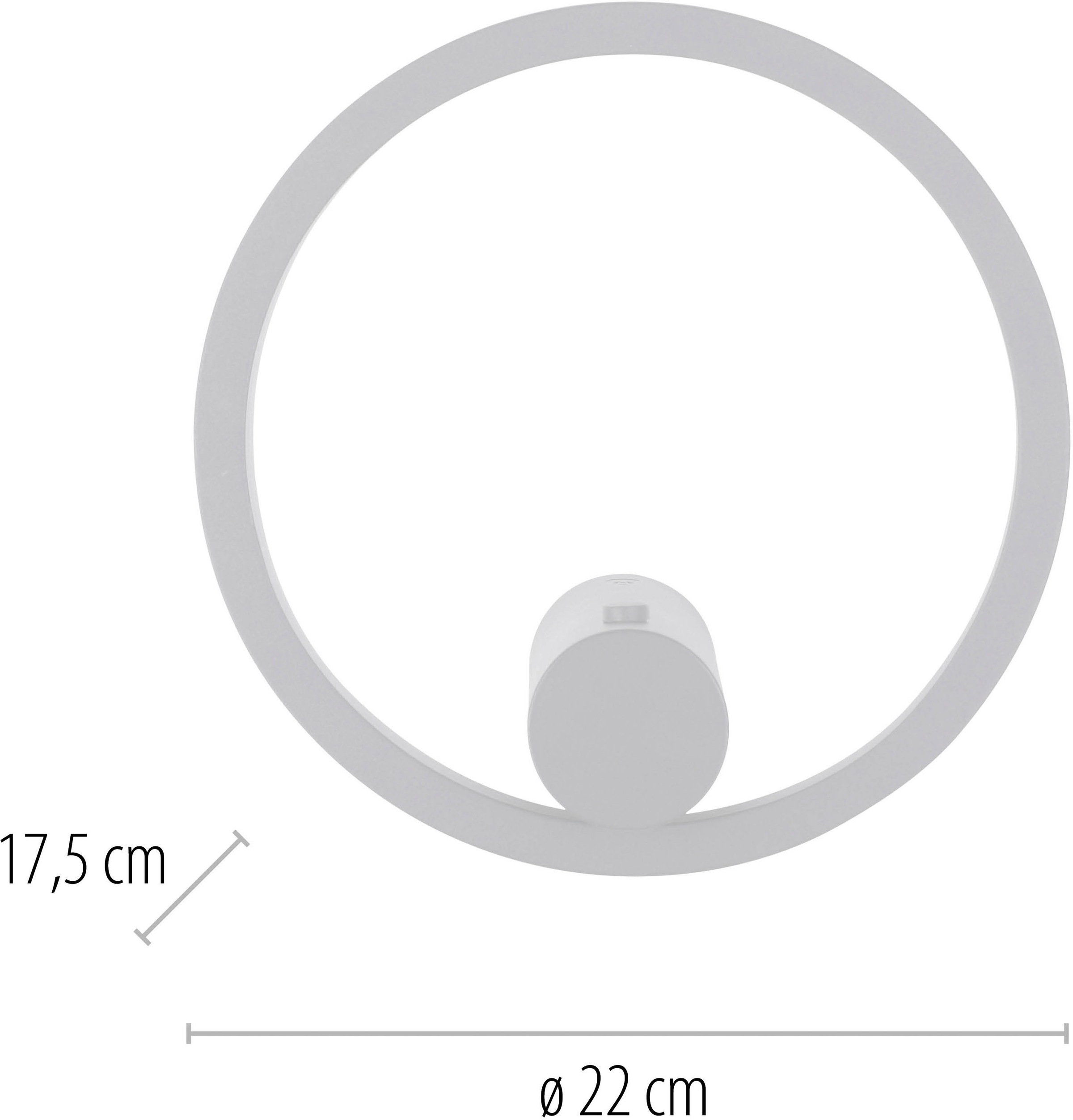 JUST LIGHT LED Wandleuchte »ARCHIE« LED-Board 1 Stk. Warmweiß Dimmbar, IR-FB, Memoryfunktion, USB-Kabel