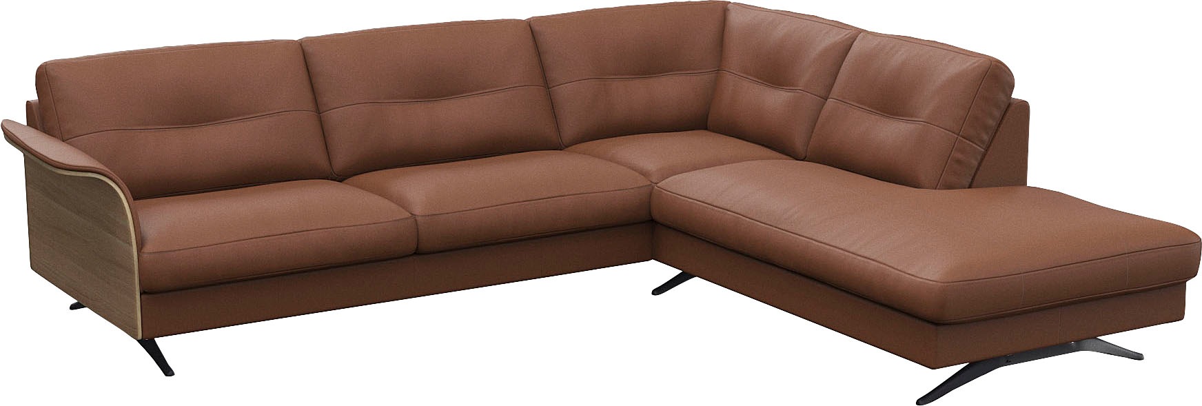 FLEXLUX Ecksofa »Glow, super bequem durch hochwertigem Sitzaufbau mit Federkern, L-Form«, Skandinavisches Design, In hochwertiger Verarbeitung