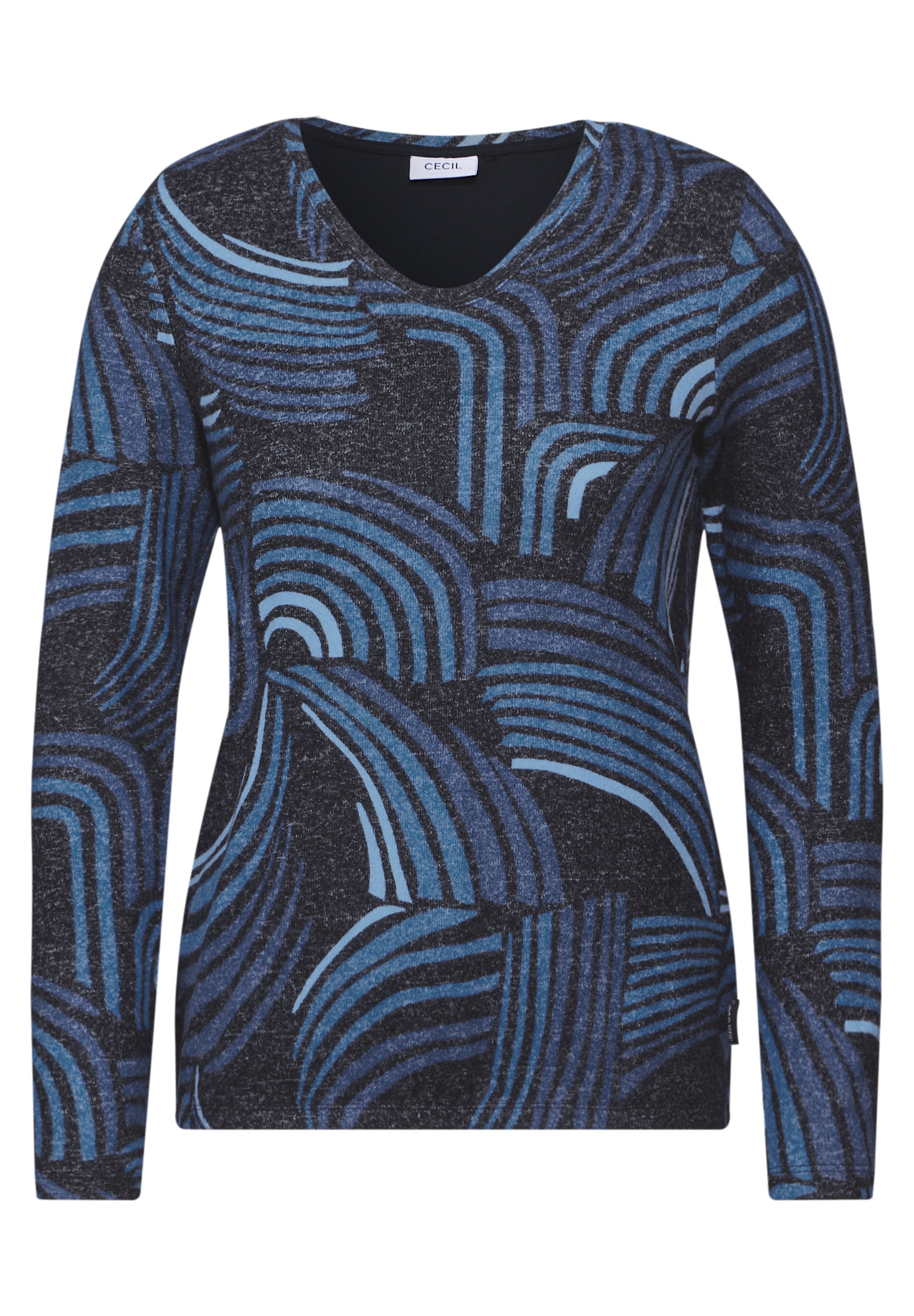 Cecil Langarmshirt, mit Elastiksaum
