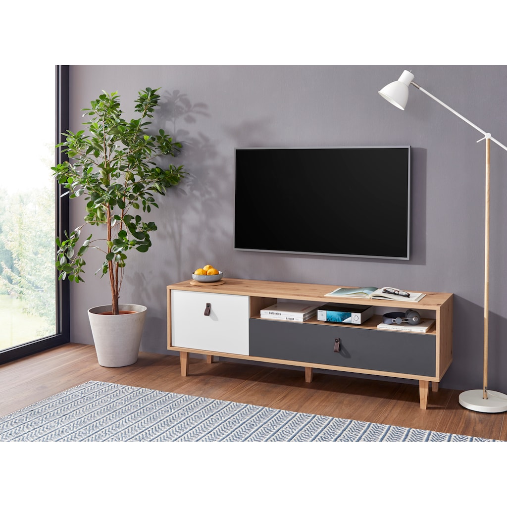 Wohnen Kleinmöbel Homexperts TV-Board »Bristol«, Breite 150 cm, mit massiven Eichefüßen 