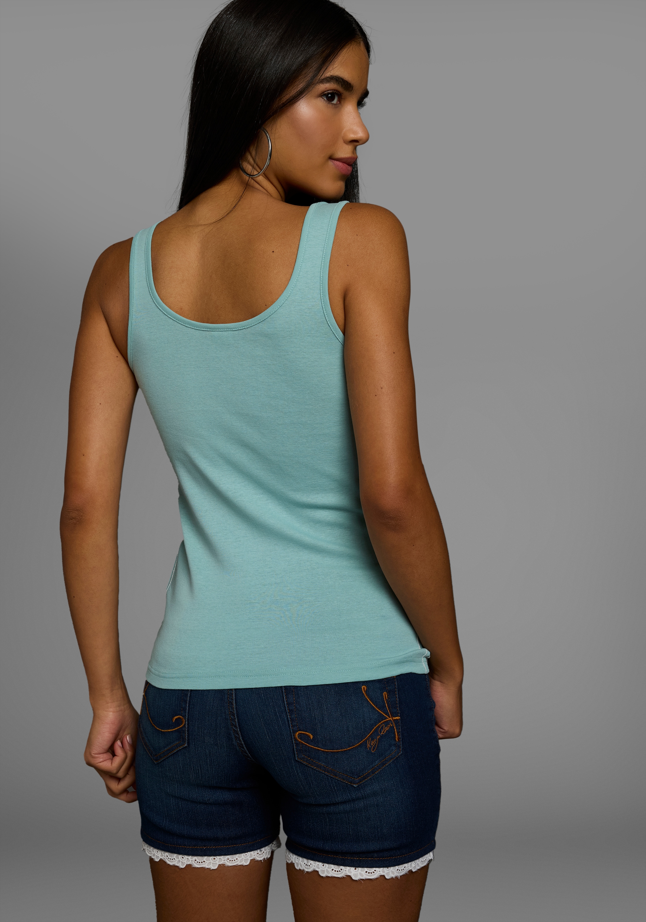 KangaROOS Tanktop, mit blumigem Puff-Print