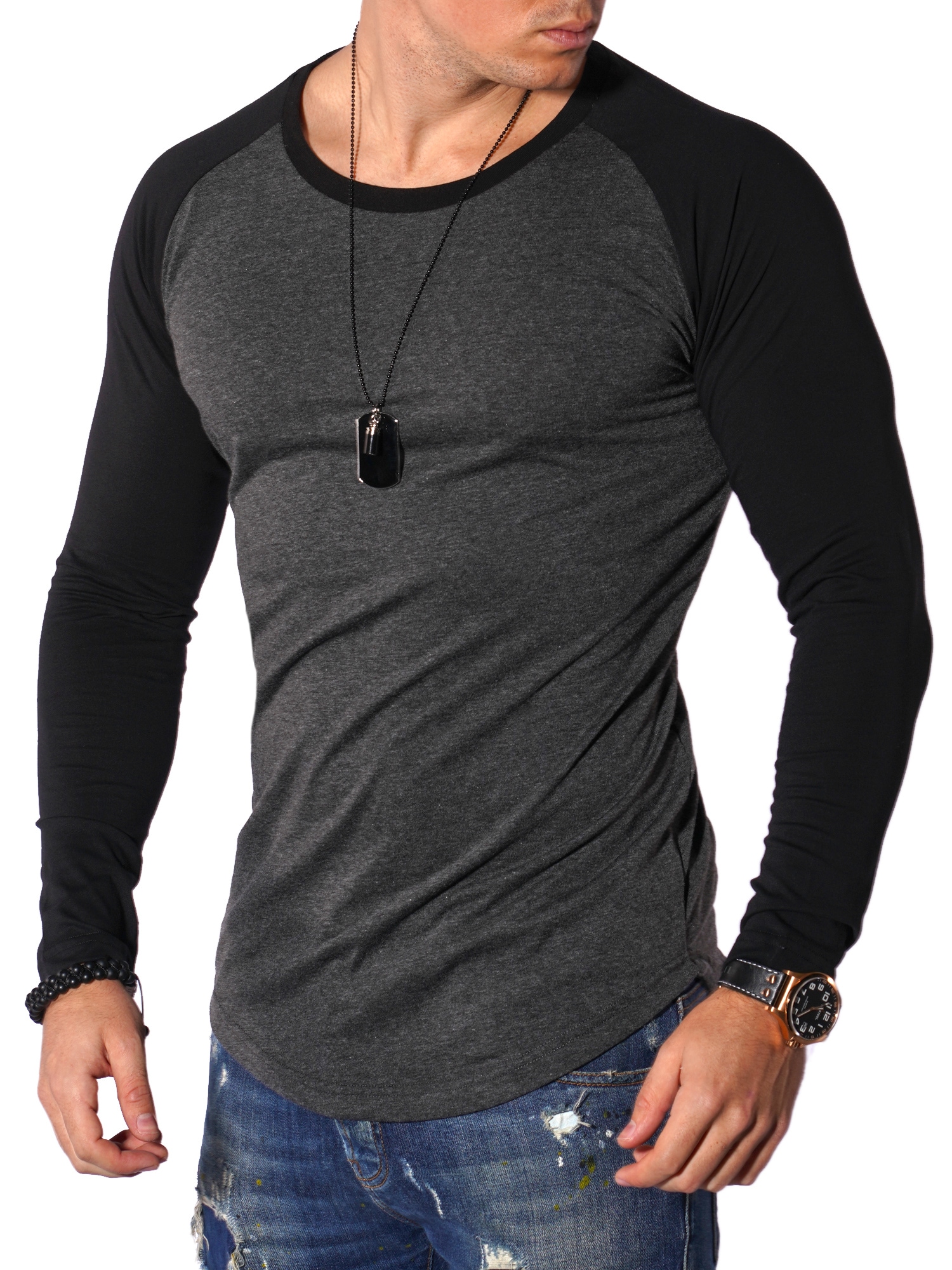 behype Langarmshirt »RIO L/S«, im Oversize-Schnitt mit Raglan-Ärmeln