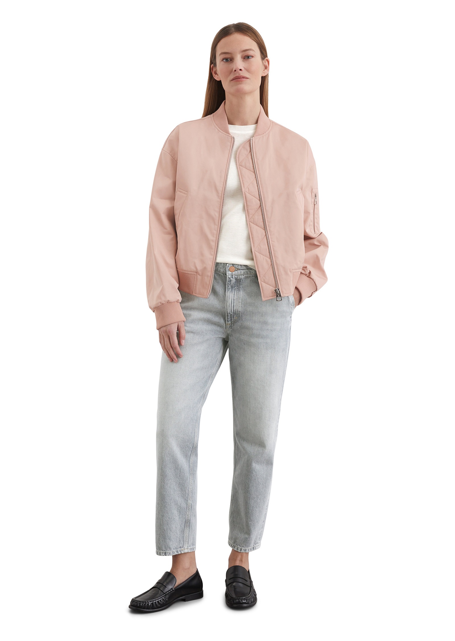 Marc O'Polo Outdoorjacke »aus recyceltem Polyester-Twill«, ohne Kapuze