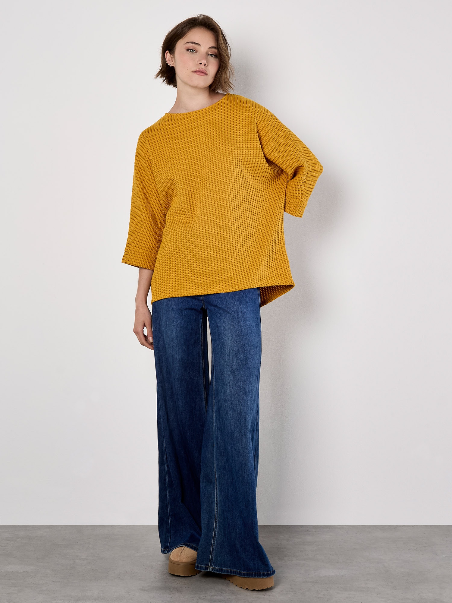 Apricot Strickpullover »Pullover« in Waffeloptik