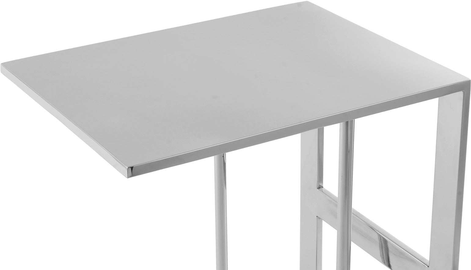Kayoom Beistelltisch »Sten 125, Minimalistischer Stil, Gefertigt aus 100 % Edelstahl«, (1 St.), Minimalistischer Beistellisch in C-Form aus Edelstahl