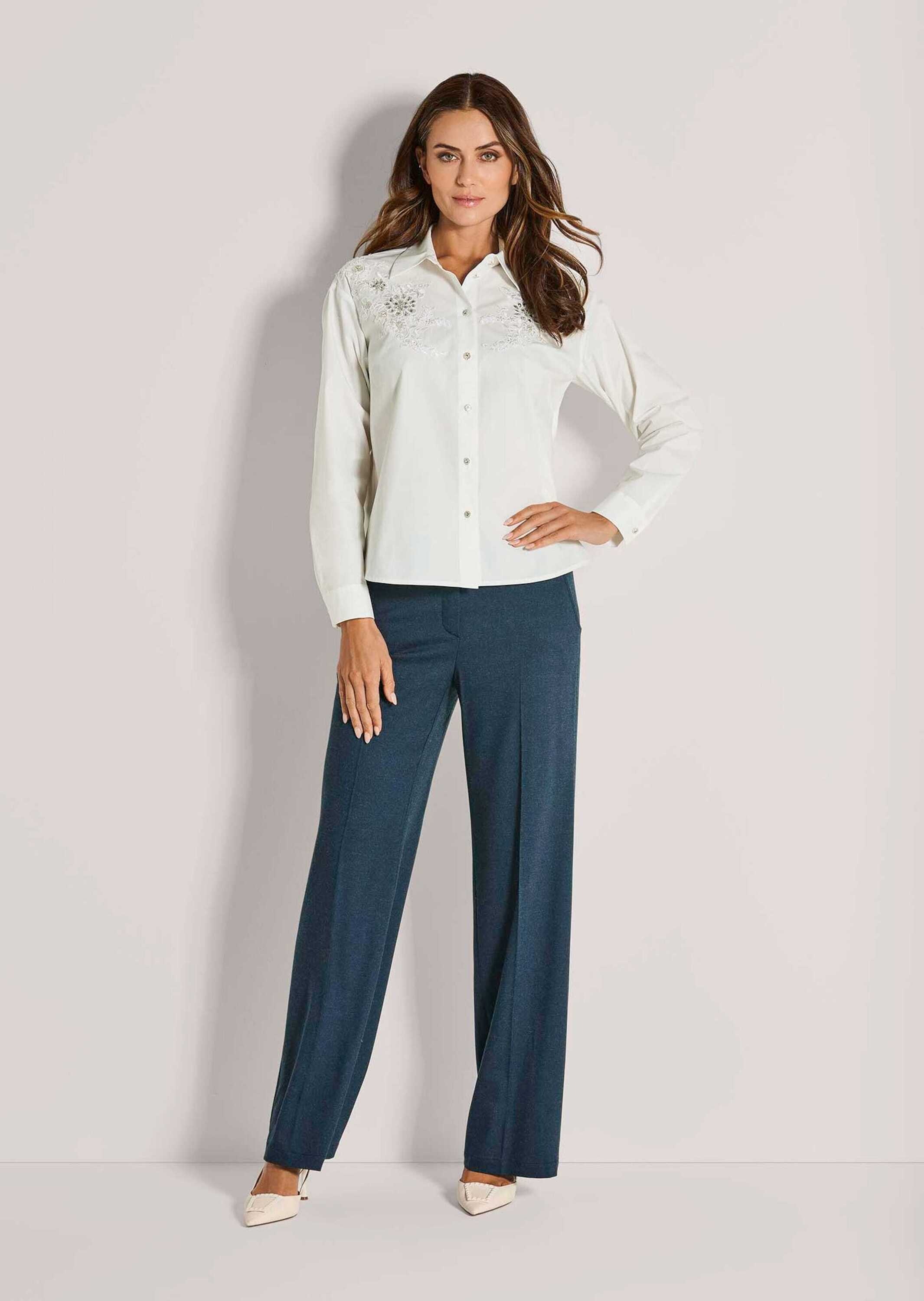 MADELEINE Langarmbluse "Hemdbluse Elegante Bluse mit Zierperlen" günstig online kaufen