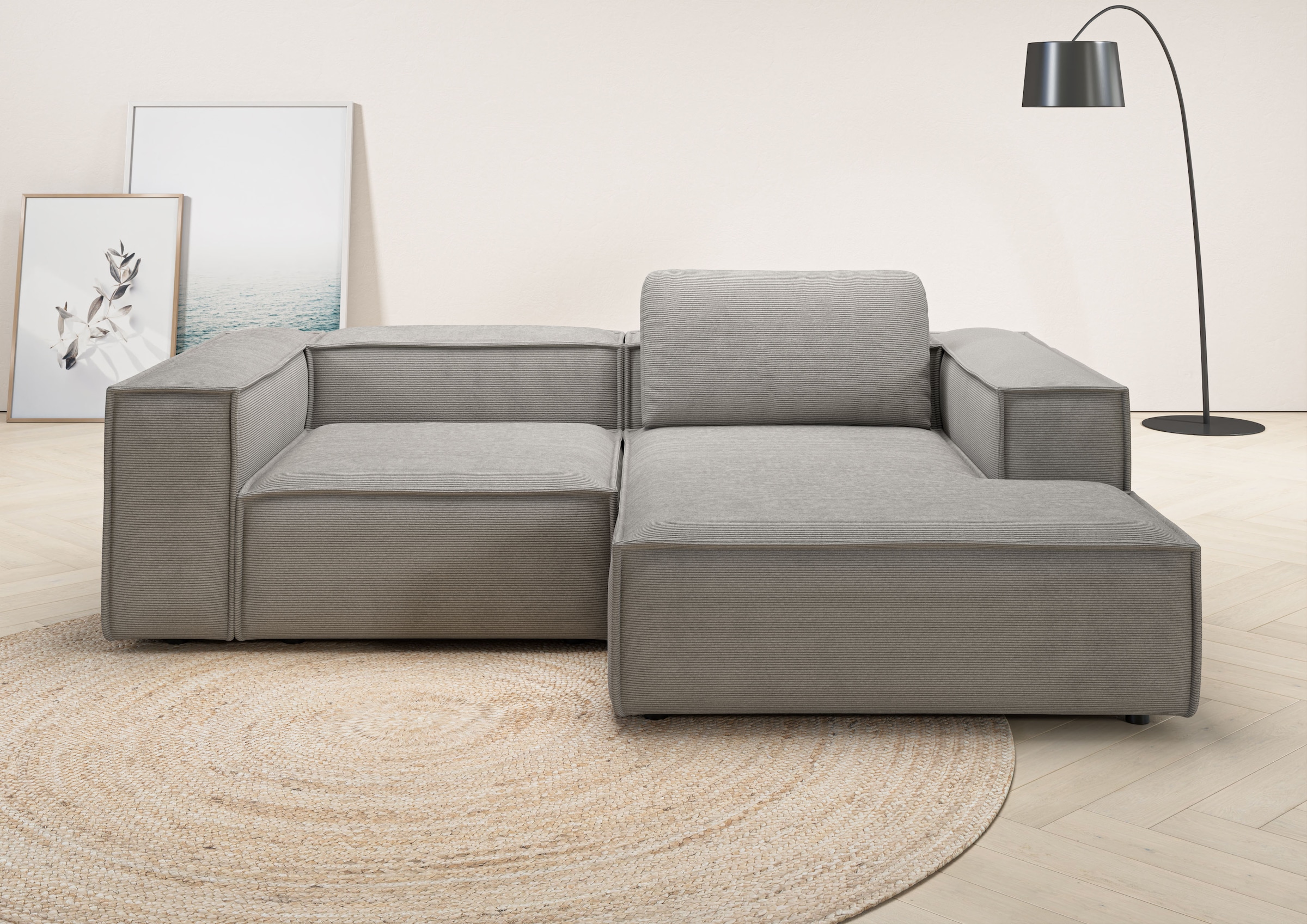 Places of Style Ecksofa "Watertown, kompakte L-Form, 246 cm breite für klei günstig online kaufen