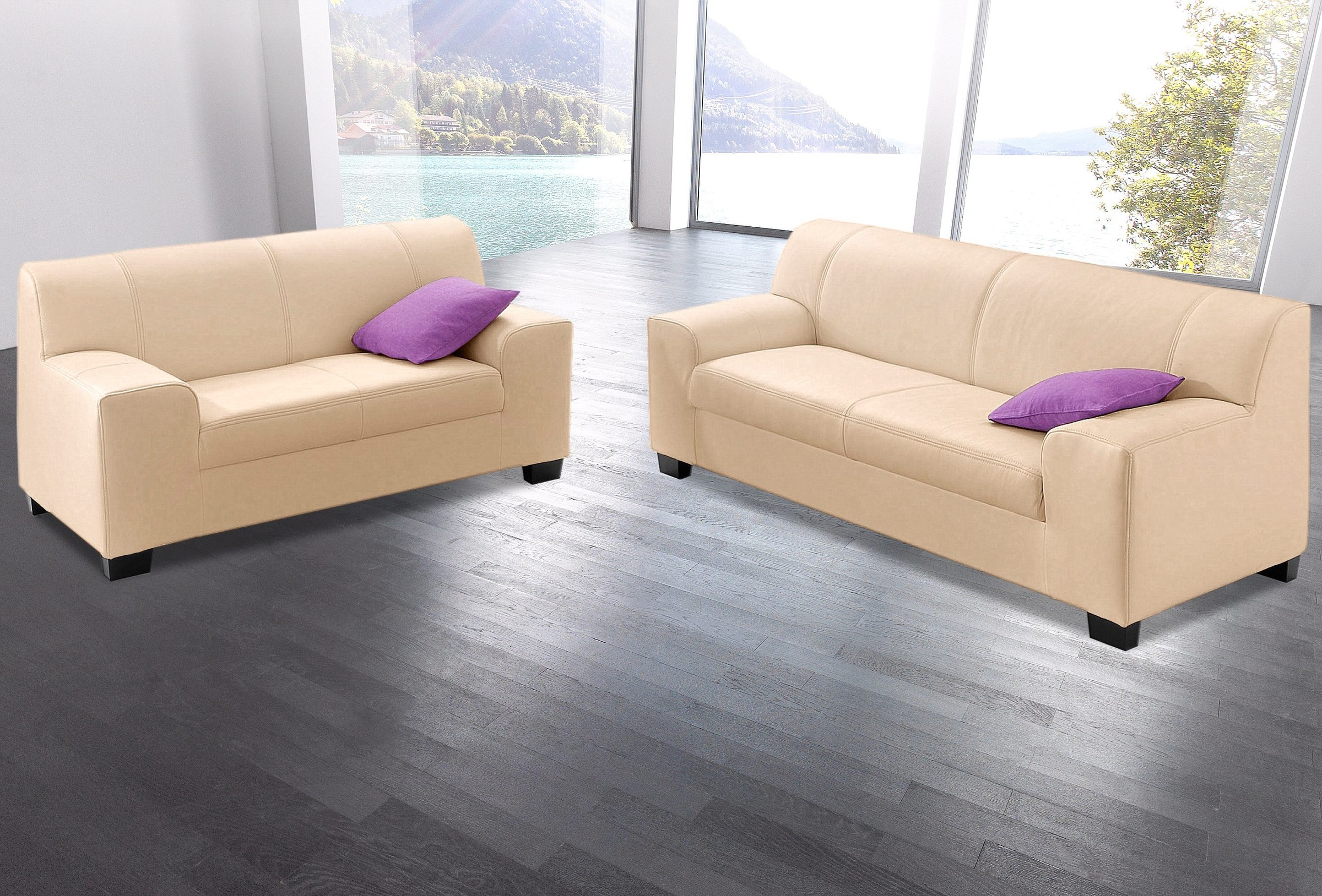 DOMO collection Polstergarnitur »Amando«, (Spar-Set), bestehend aus 2er- und 3er-Sofa