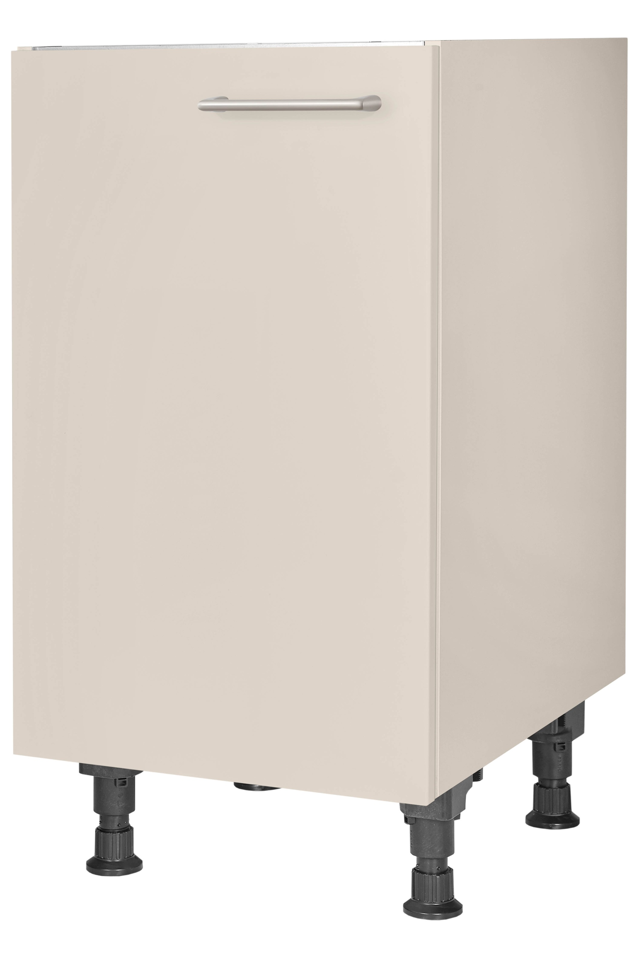 Spülenschrank NOBILIA, B:45cm H:87cm T:58,3cmfront: sand, korpus: sand, Küche, Schränke, ""Laser", Ausrichtung wählbar, vormontiert, in den Breiten",