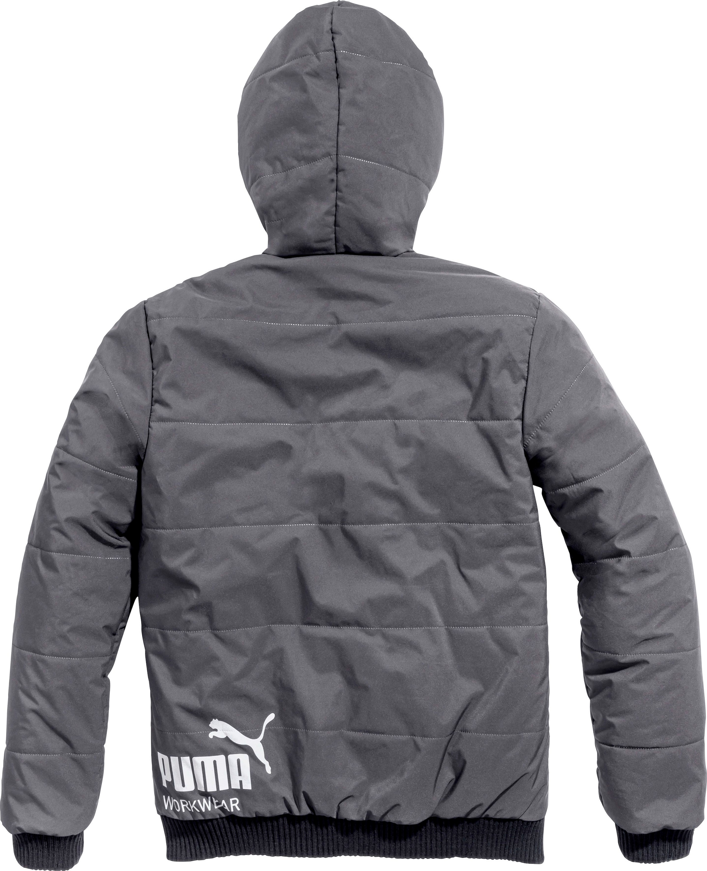 PUMA Workwear Parka »Winterparka CHAMP«, mit Kapuze, Winterparka, wind-und wasserabweisend, carbon