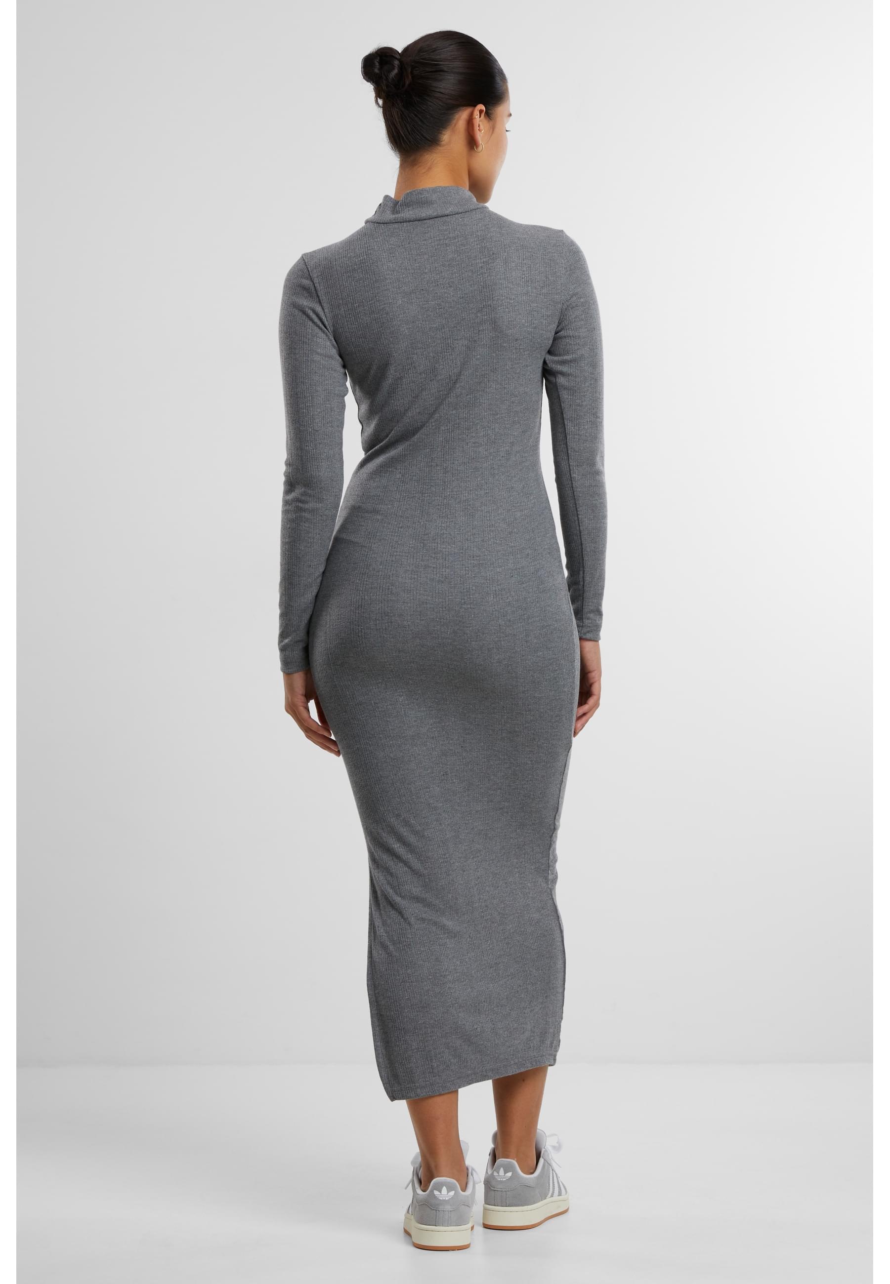 URBAN CLASSICS Shirtkleid »Urban Classics Ladies Rib Longlseeve Mockneck Dress«, (1 tlg.)