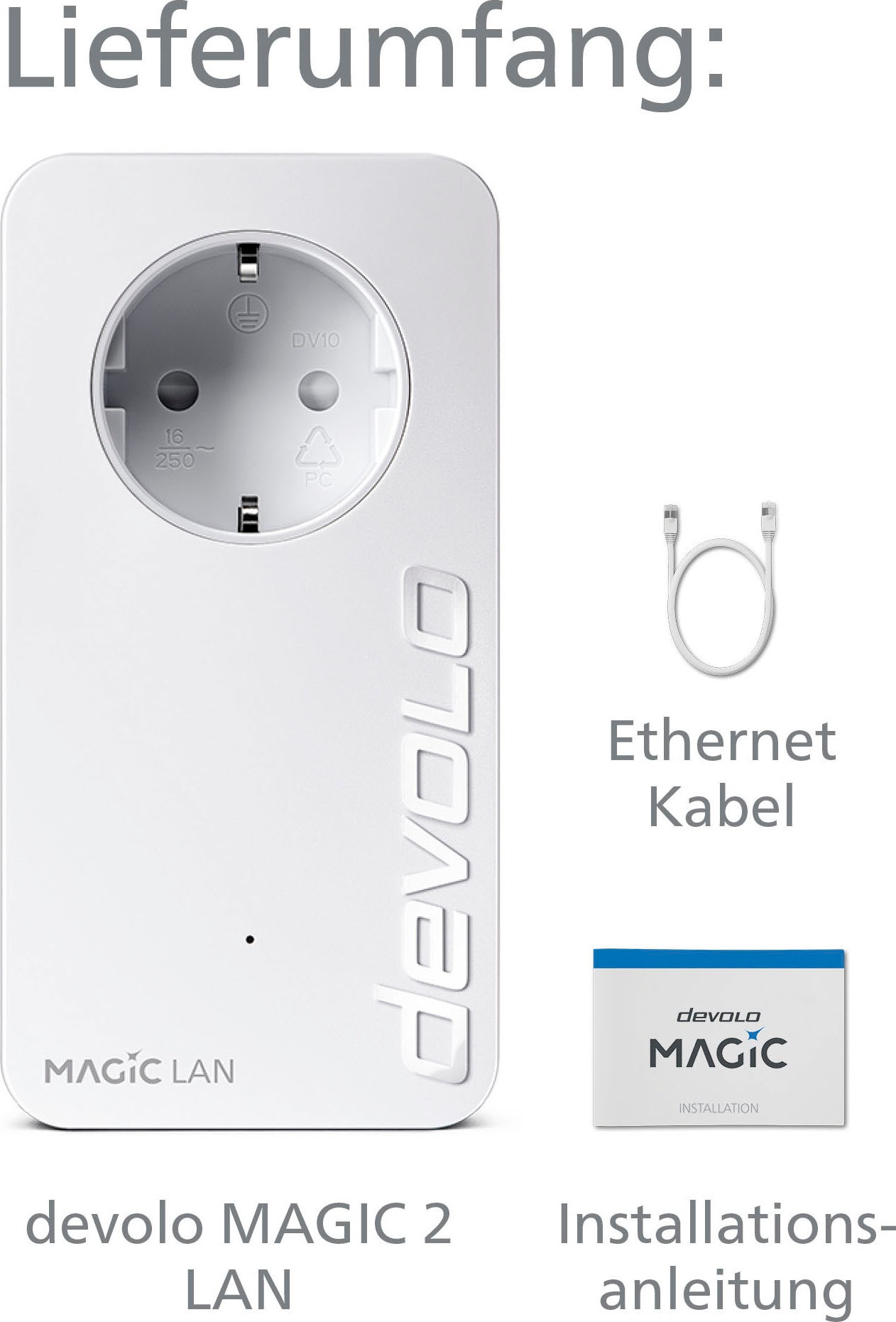 DEVOLO LAN-Router »Magic 2 LAN Ergänzung (2400Mbit, G.hn, 1x GbitLAN, Heimnetz)«
