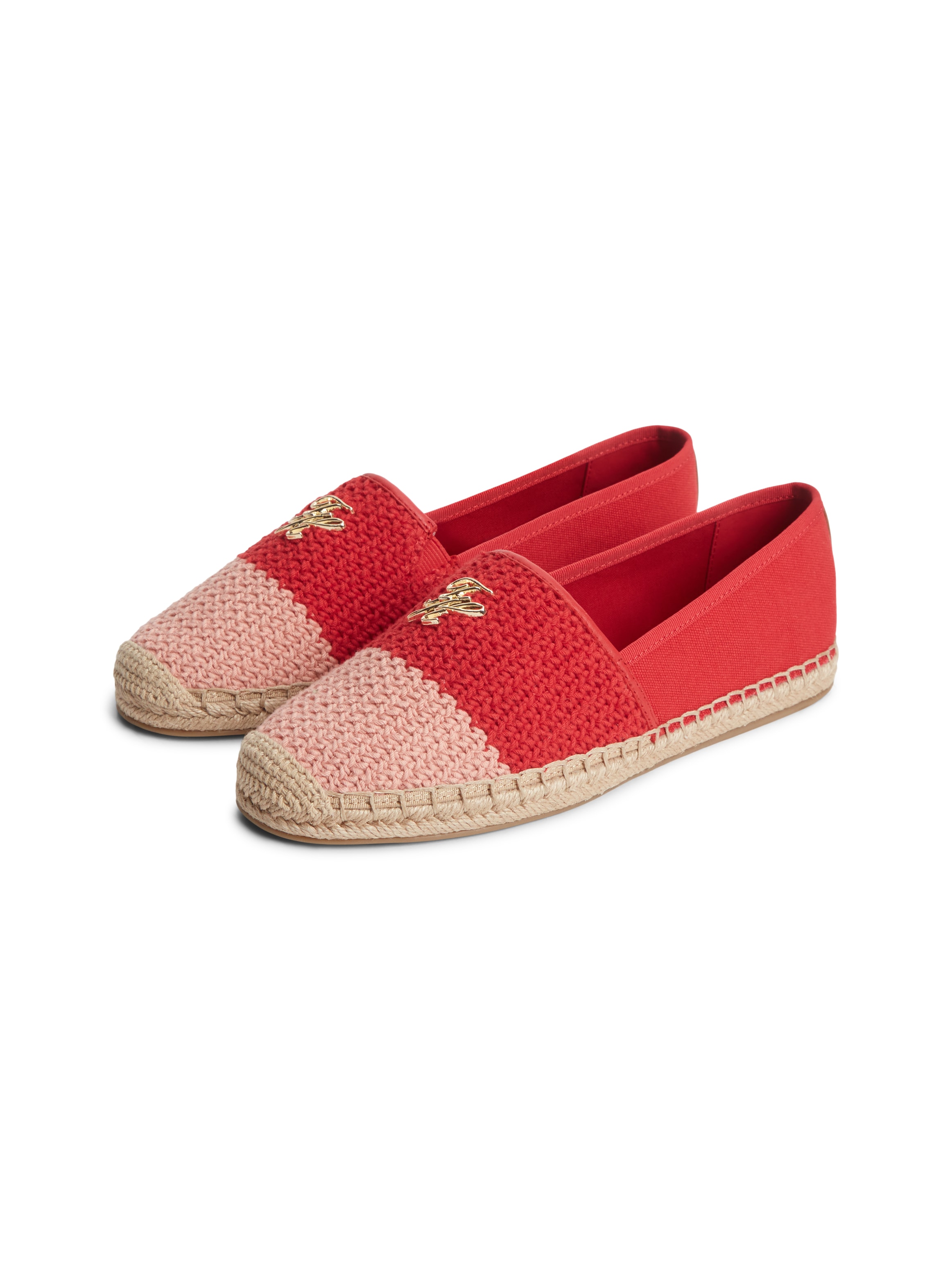 Tommy Hilfiger Espadrille "TH SCRIPT CROCHET ESPADRILLE" Schlupfschuh, Sommerschuh, mit TH-Schmuckelement, schmale Form