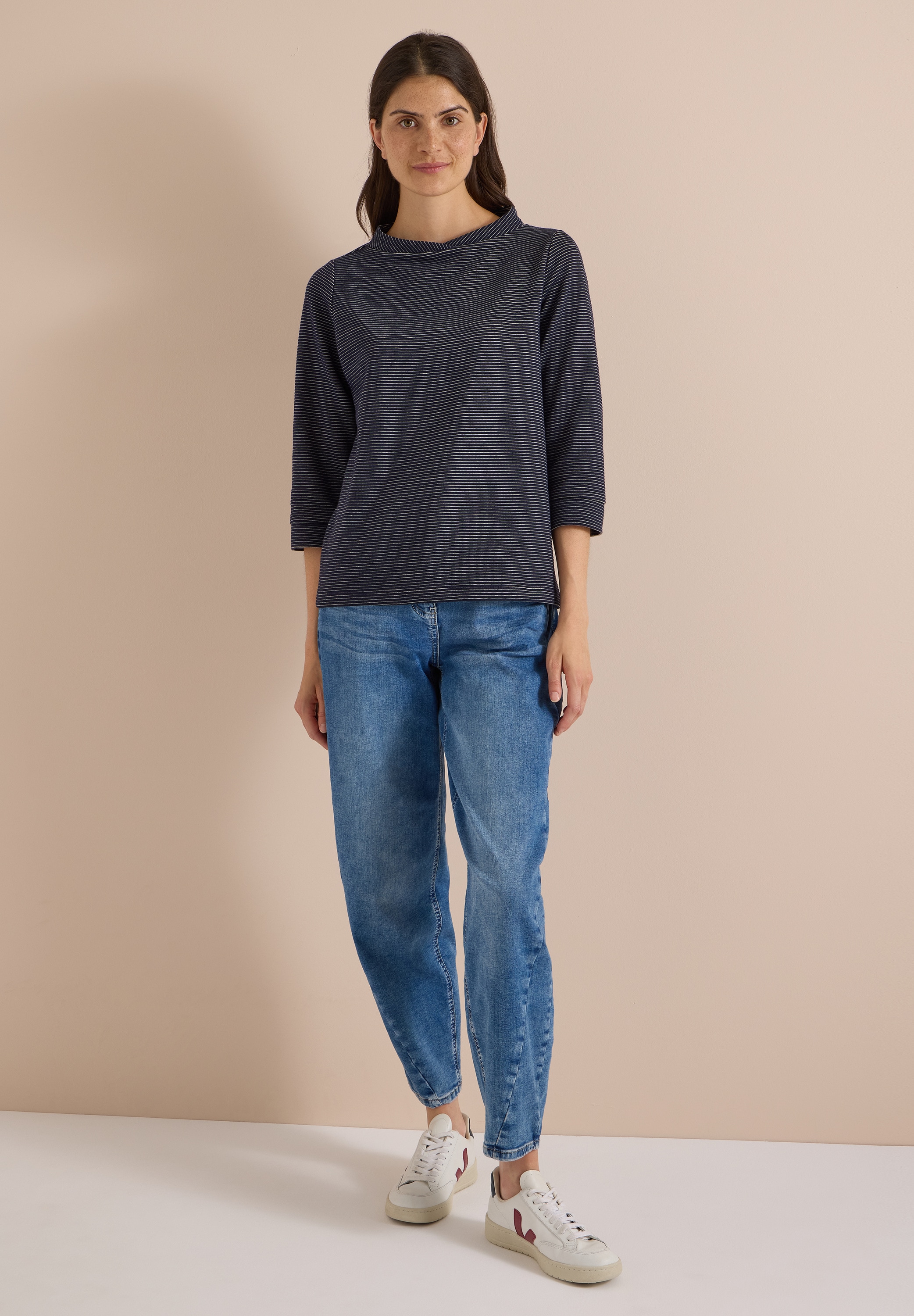 Cecil 3/4-Arm-Shirt mit Ottoman-Struktur