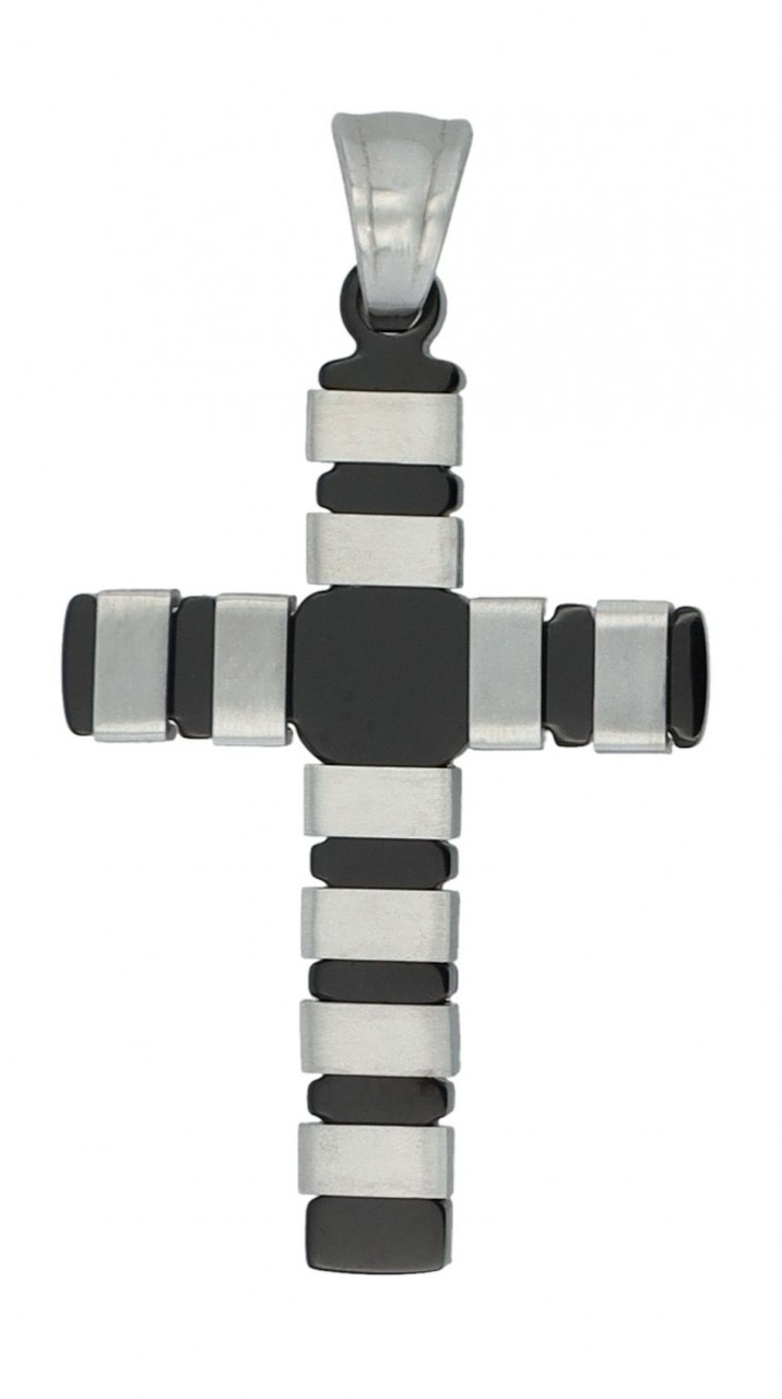 Kettenanhänger ADELIA´S "trendiger Kreuz Anhänger aus Edelstahl", silber, Schmuckanhänger, Damen, Edelstahl, Kettenanhänger 3