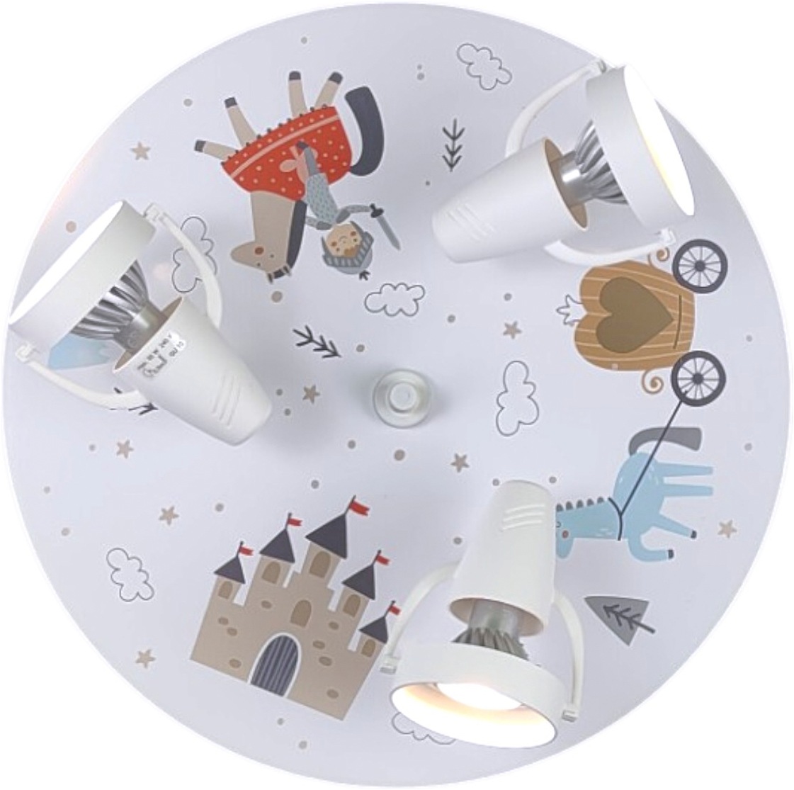 niermann Deckenleuchte »Kinderlampe mit Motiv "Ritter Theo", Strahler für Kinderzimmer« GU10 1 Stk. 3 schwenk- und drehbare Strahler, Made in Germany