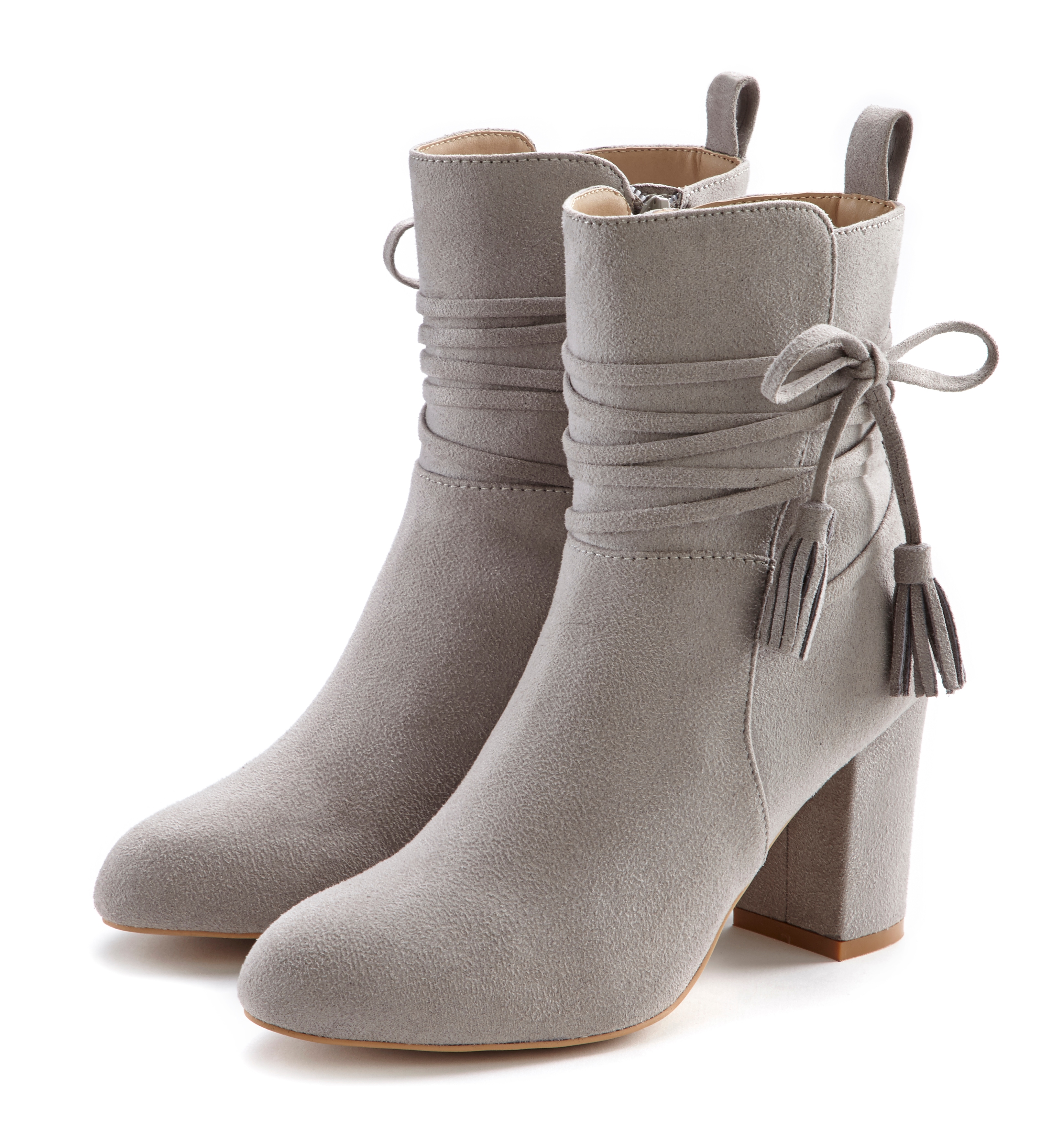 LASCANA Women Ankle Boots Light Gray 38