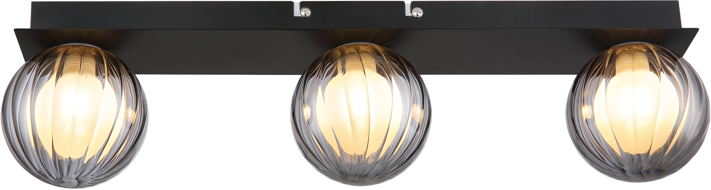 GLOBO LIGHTING Deckenleuchte »ANDER«, Leuchtmittel G9 | ohne Leuchtmittel, Deckenlampe/Glaskugeln/Glas rauchfarben/Wohnbereich