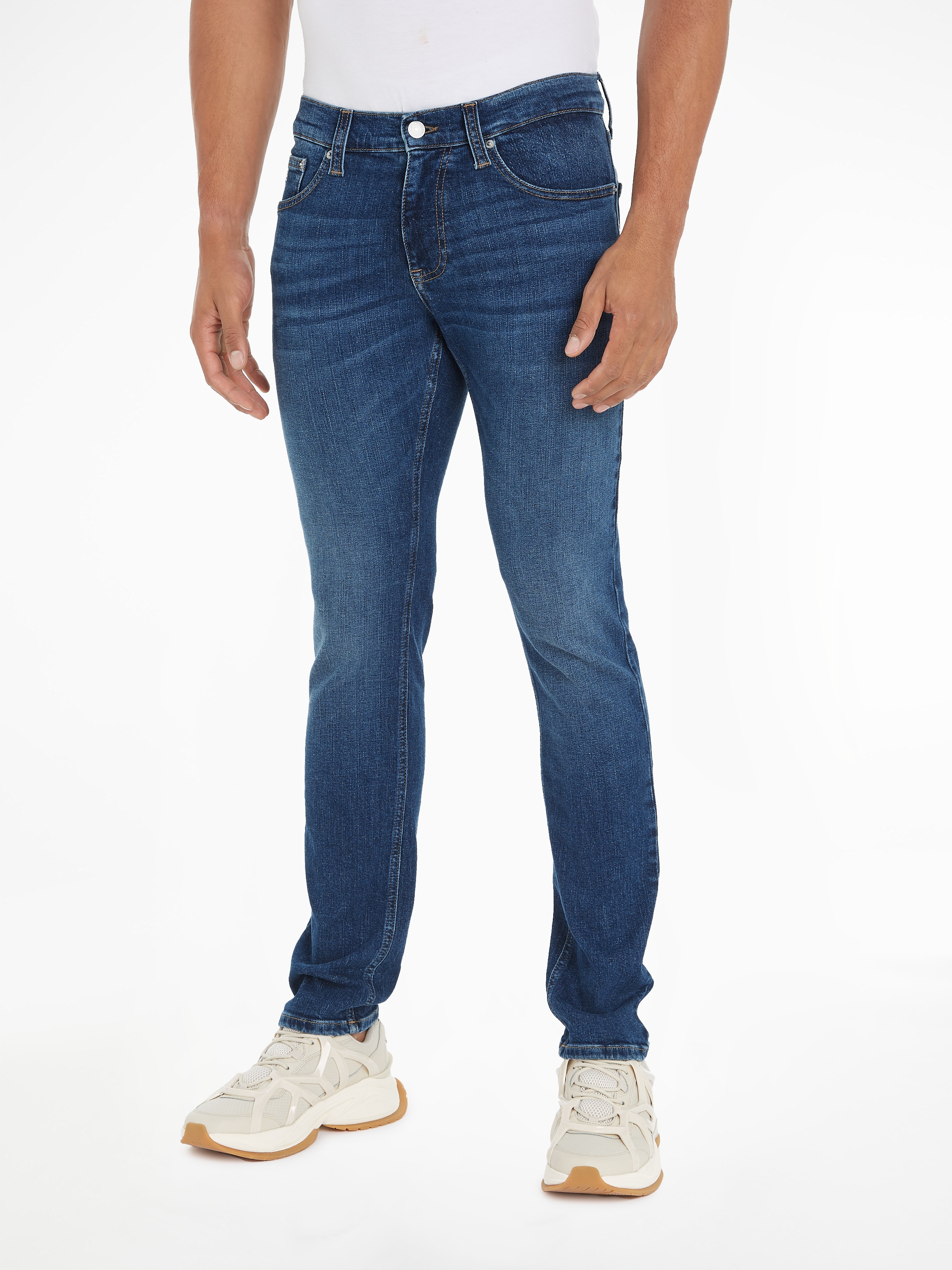 Tommy Jeans Slim-fit-Jeans "SCANTON SLIM", mit Logoprägung günstig online kaufen