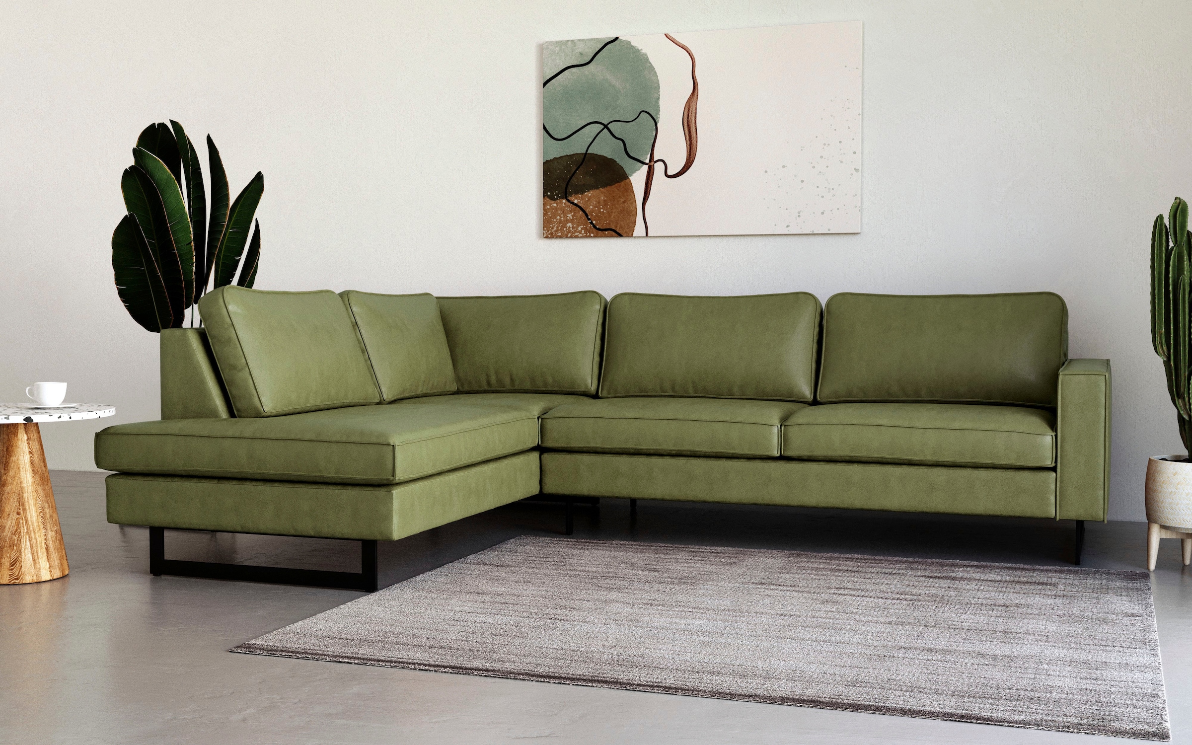 Places of Style Ecksofa "Pinto, 290 cm, Ottomane links / rechts", Cord, Fei günstig online kaufen