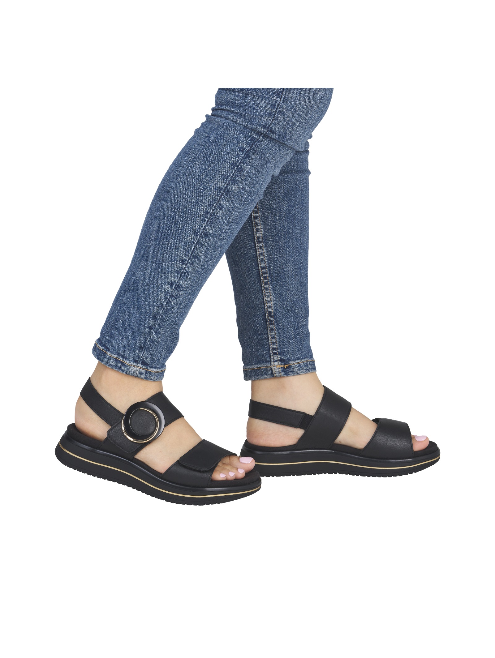 Remonte Women's Strap Sandal Black 37 2