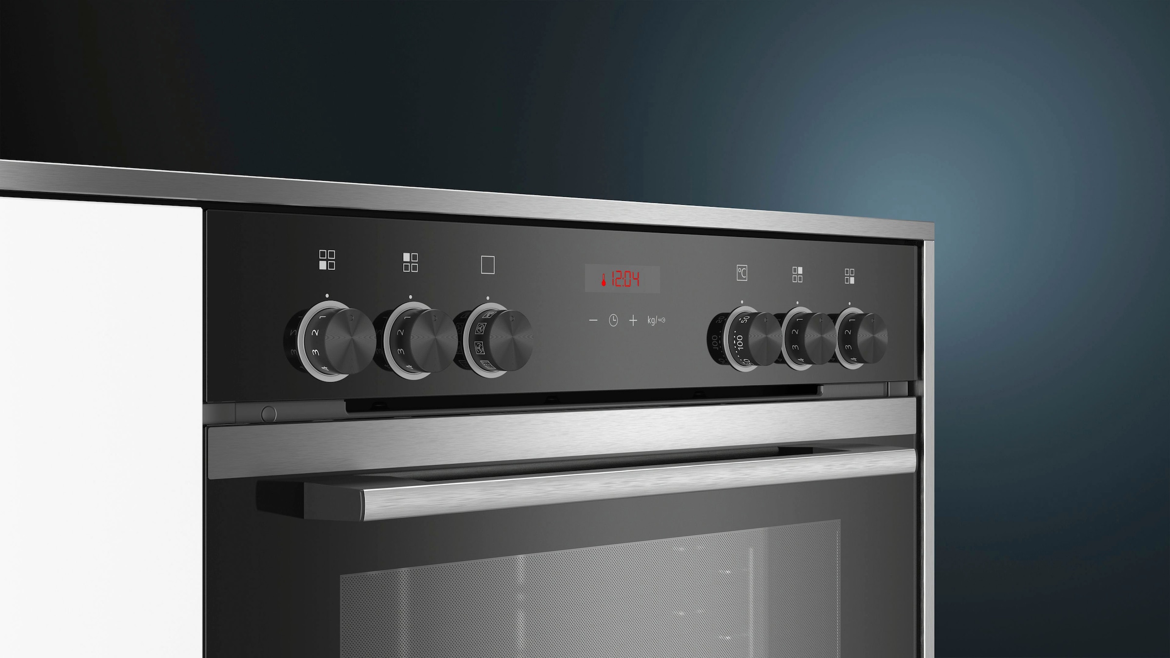 SIEMENS Elektro-Herd-Set iQ300 »HE273ABS0«, mit Teleskopauszug nachrüstbar, Pyrolyse-Selbstreinigung