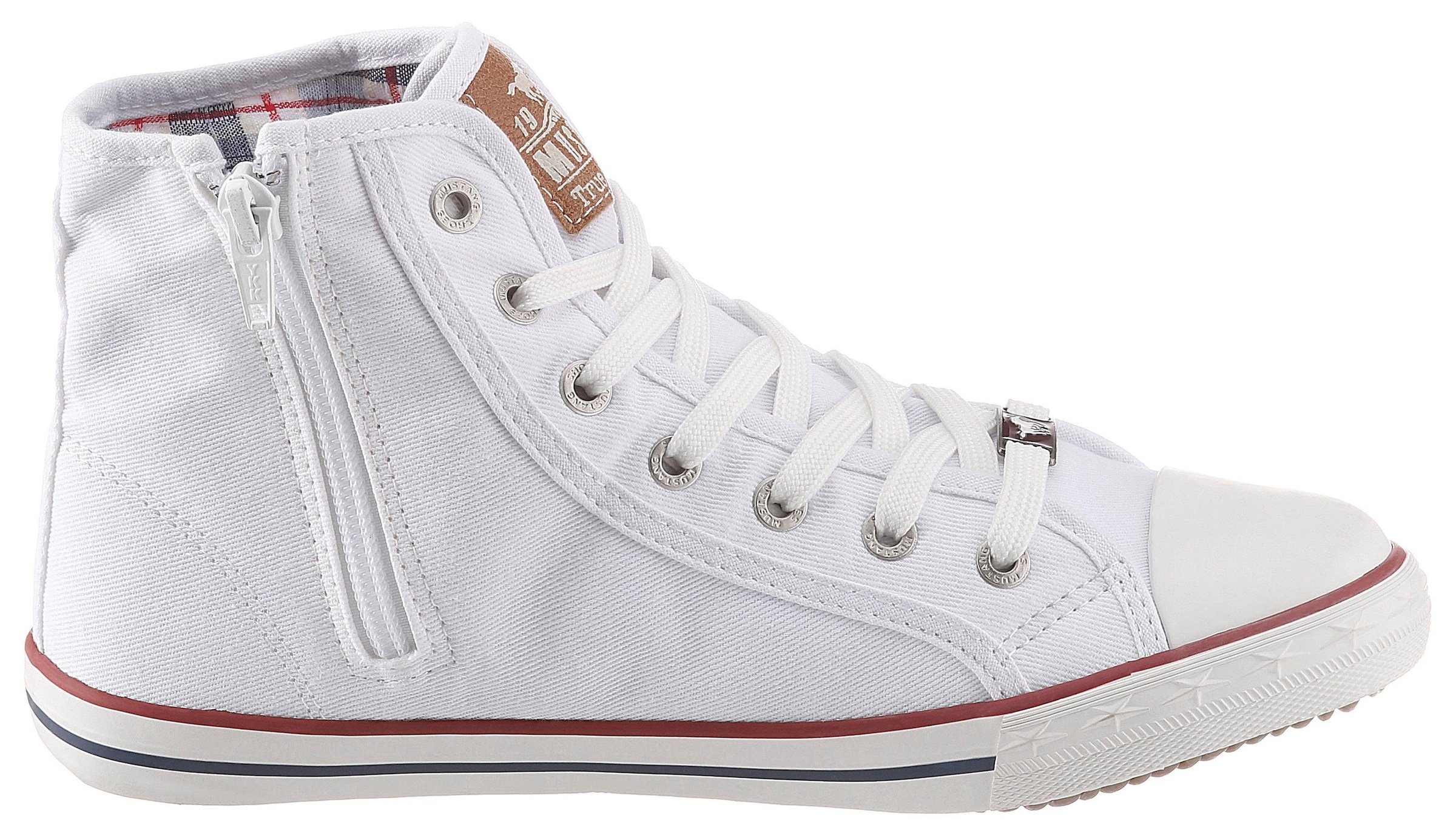 Mustang Shoes Sneaker, High Top-Sneaker, Schnürschuh mit Label in der Laufsohle