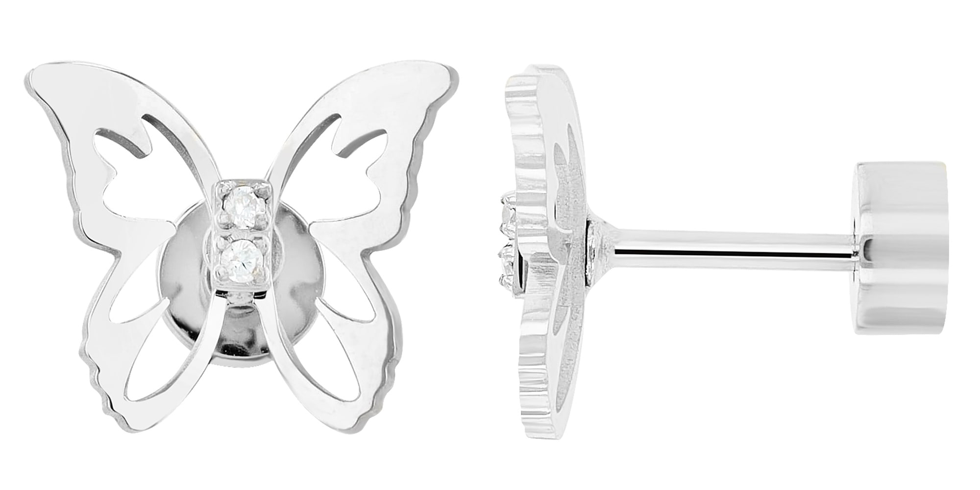 Adelia´s Paar Ohrhänger »Damen Ohrringe – Ohrstecker aus Edelstahl mit Strass Steinchen« Ein Geschenk, das Freude macht