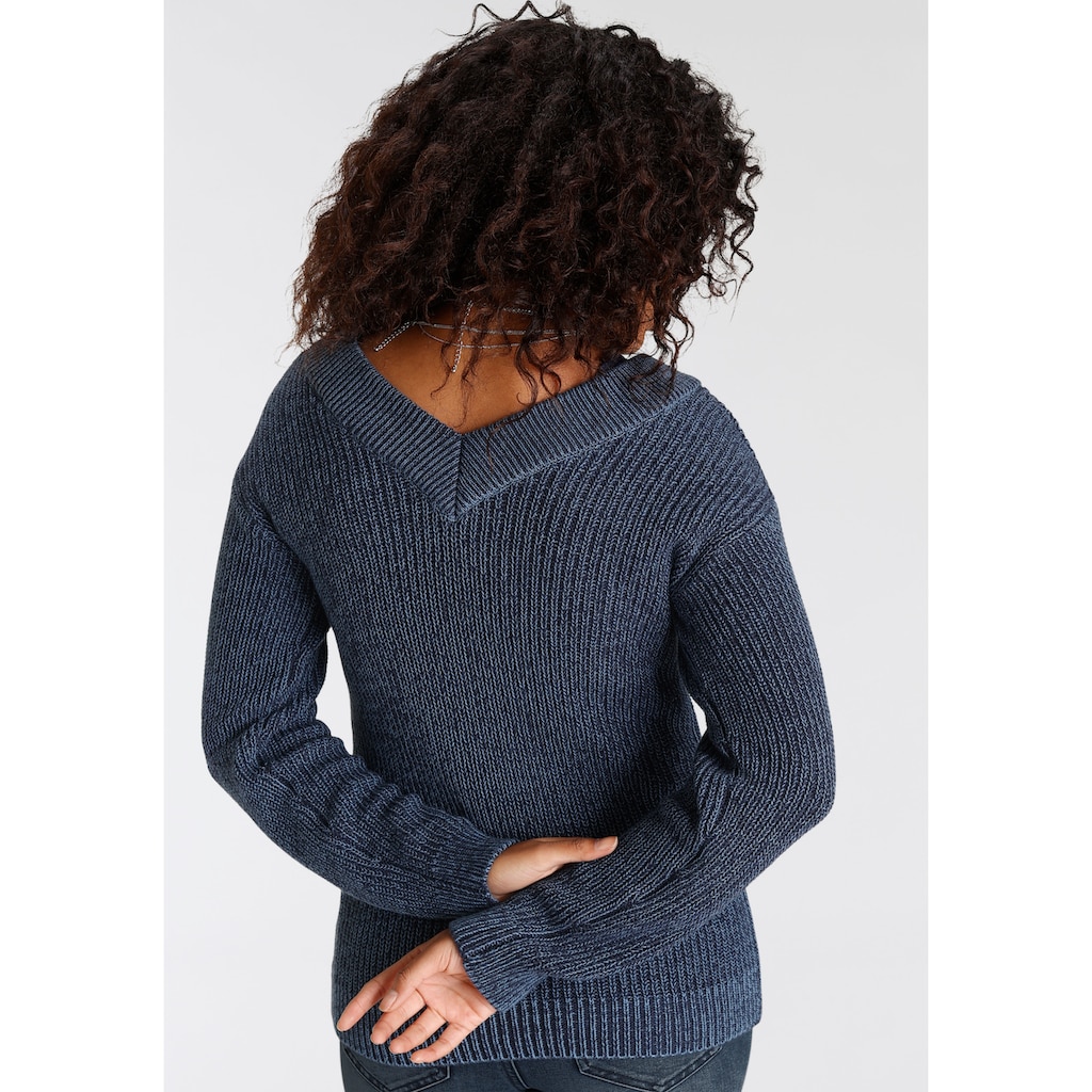 Arizona Strickpullover »in Washed-Optik«