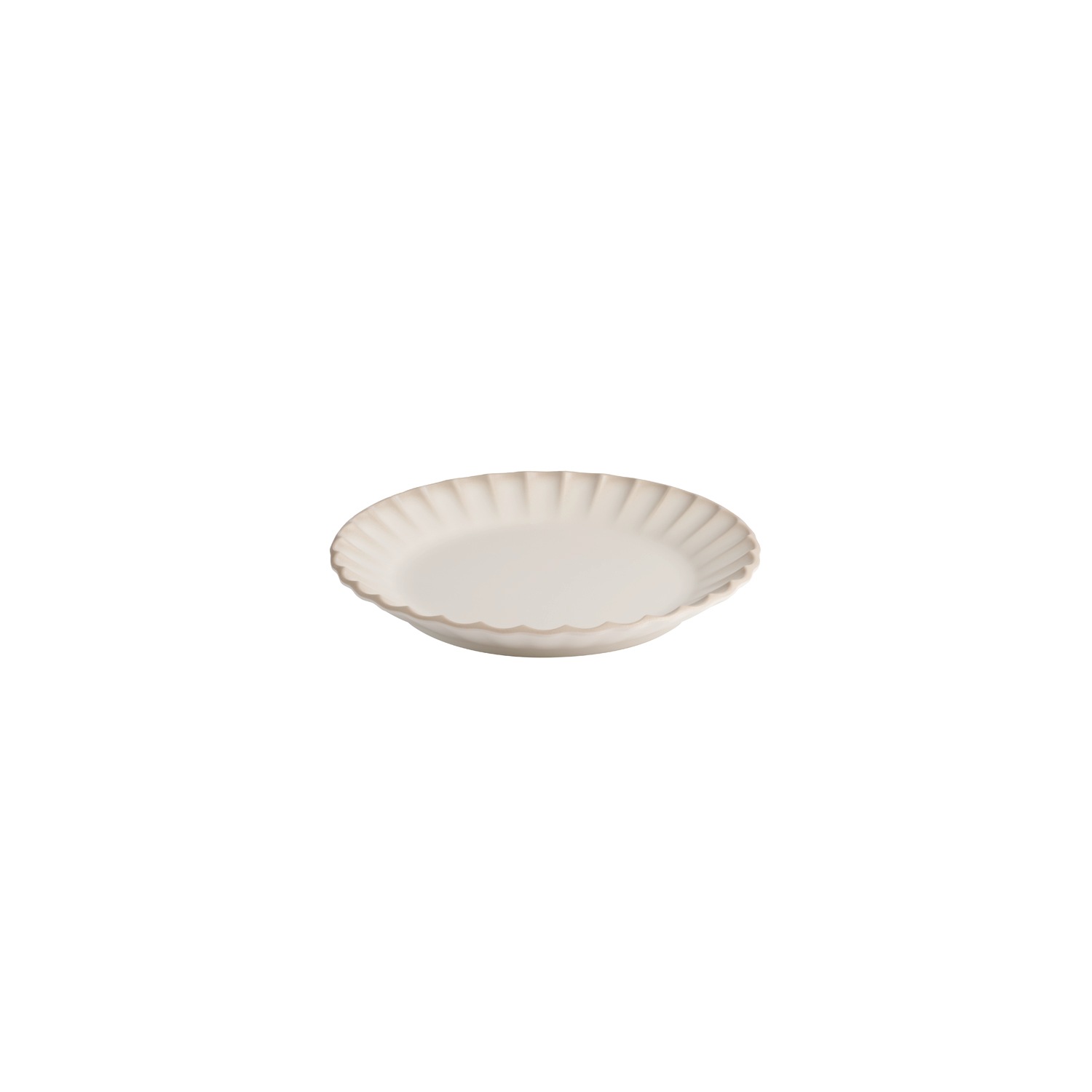 APS Teller "ARUMI" H: 3 cm, Melamin, weiß / beige