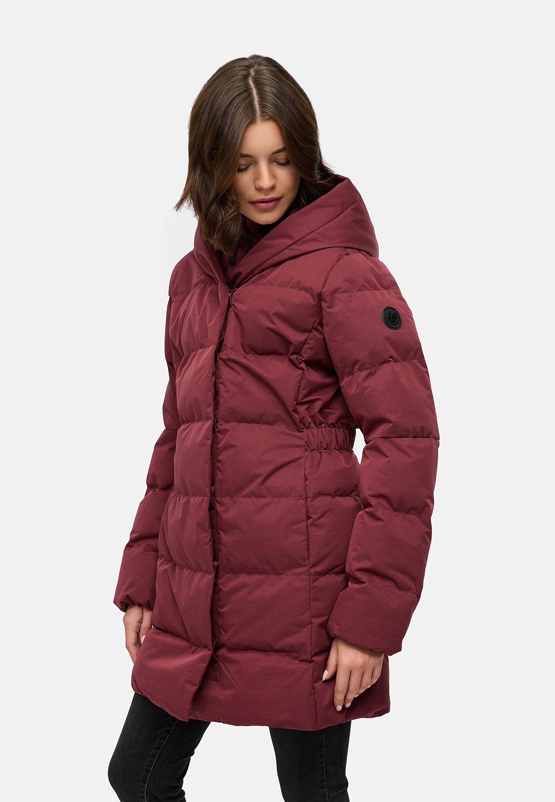 Ragwear Steppmantel »Niani YOUMODO«, Warmer Wintermantel mit hohem Kragen und Kapuze