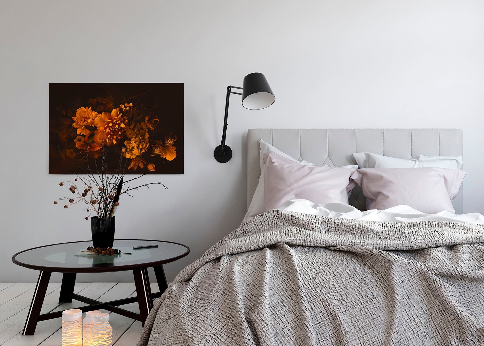 A.S. Création Leinwandbild »Blossom Variety«, Kunst-Blumen-Kinder, (1 St.), Romantische Blumen, Rosen Keilrahmen Leinwand-Bild Wohnzimmer modern
