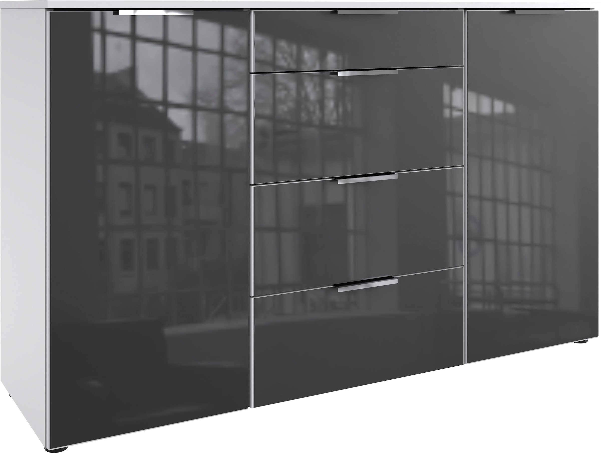 Wimex "Level36 C by fresh to go" mit Glaselementen auf der Front, soft-close Funktion, 135cm breit