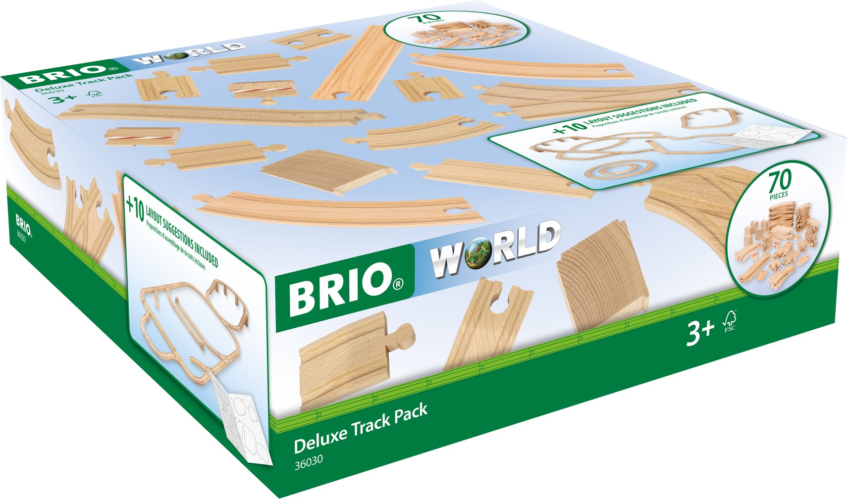 BRIO® Gleise-Set »BRIO® WORLD, Schienensortiment Deluxe«, (Set), Made in Europe, FSC®- schützt Wald - weltweit