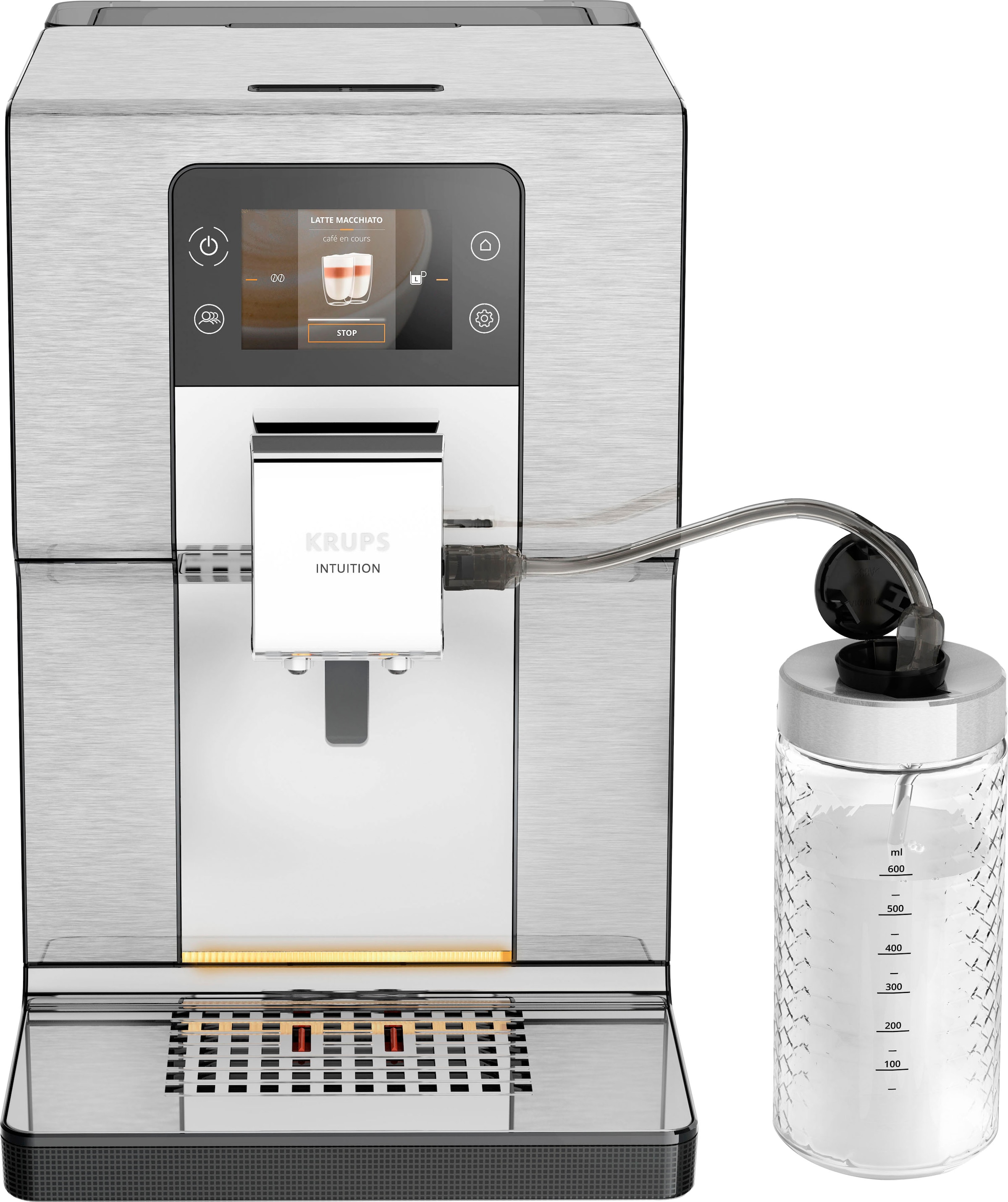 BAUR »EA877D Kaltgetränke-Spezialitäten, Krups und Experience+«, Farb-Touchscreen Raten Intuition Kaffeevollautomat | auf geräuscharm, 21 Heiß-
