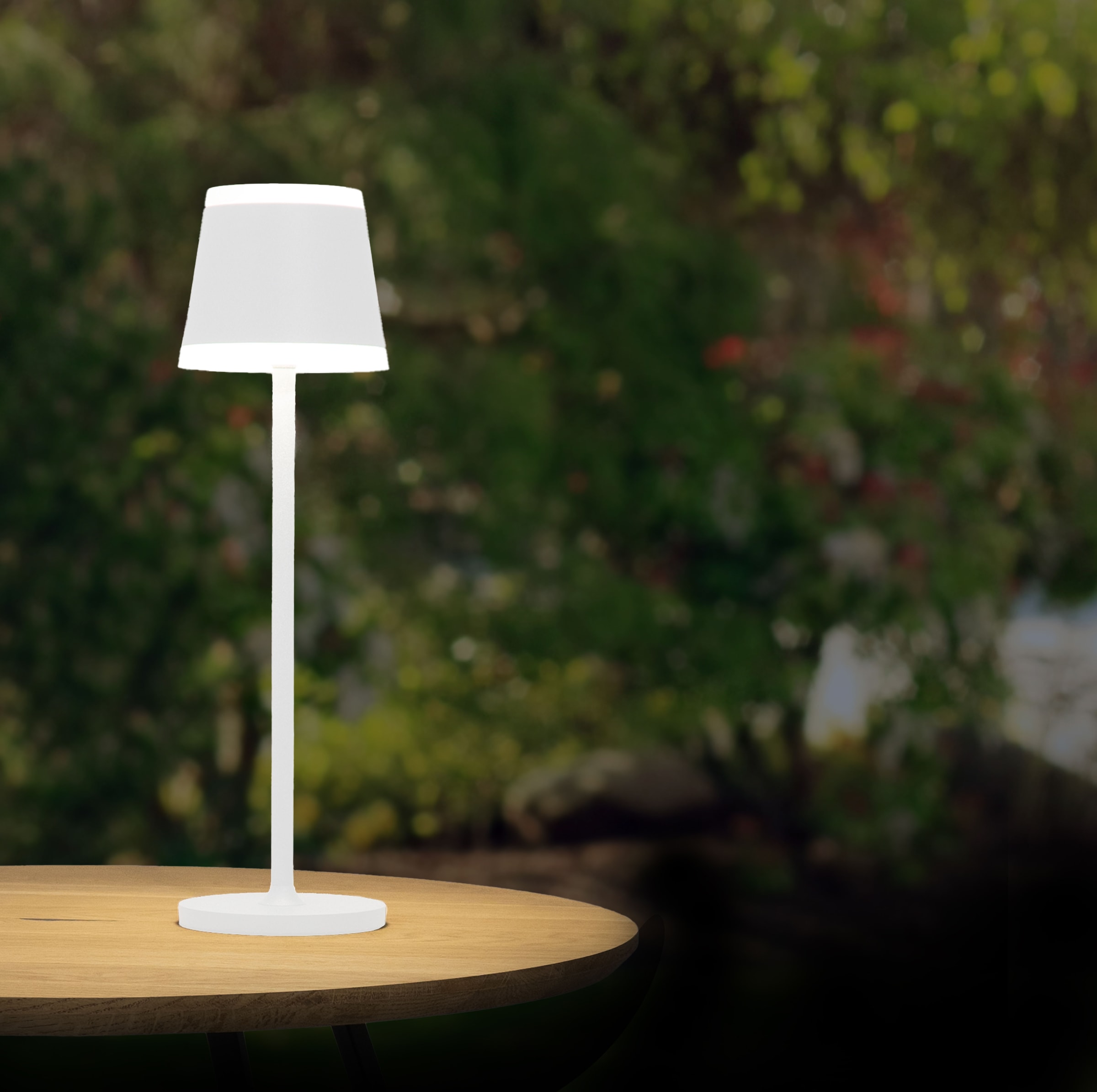 GLOBO LIGHTING LED Tischleuchte »RIDLEY«, Leuchtmittel LED-Modul | LED fest integriert, Tischlampe/Akku/IP54/Touch Ein/Aus/Touchdimmer/weiß