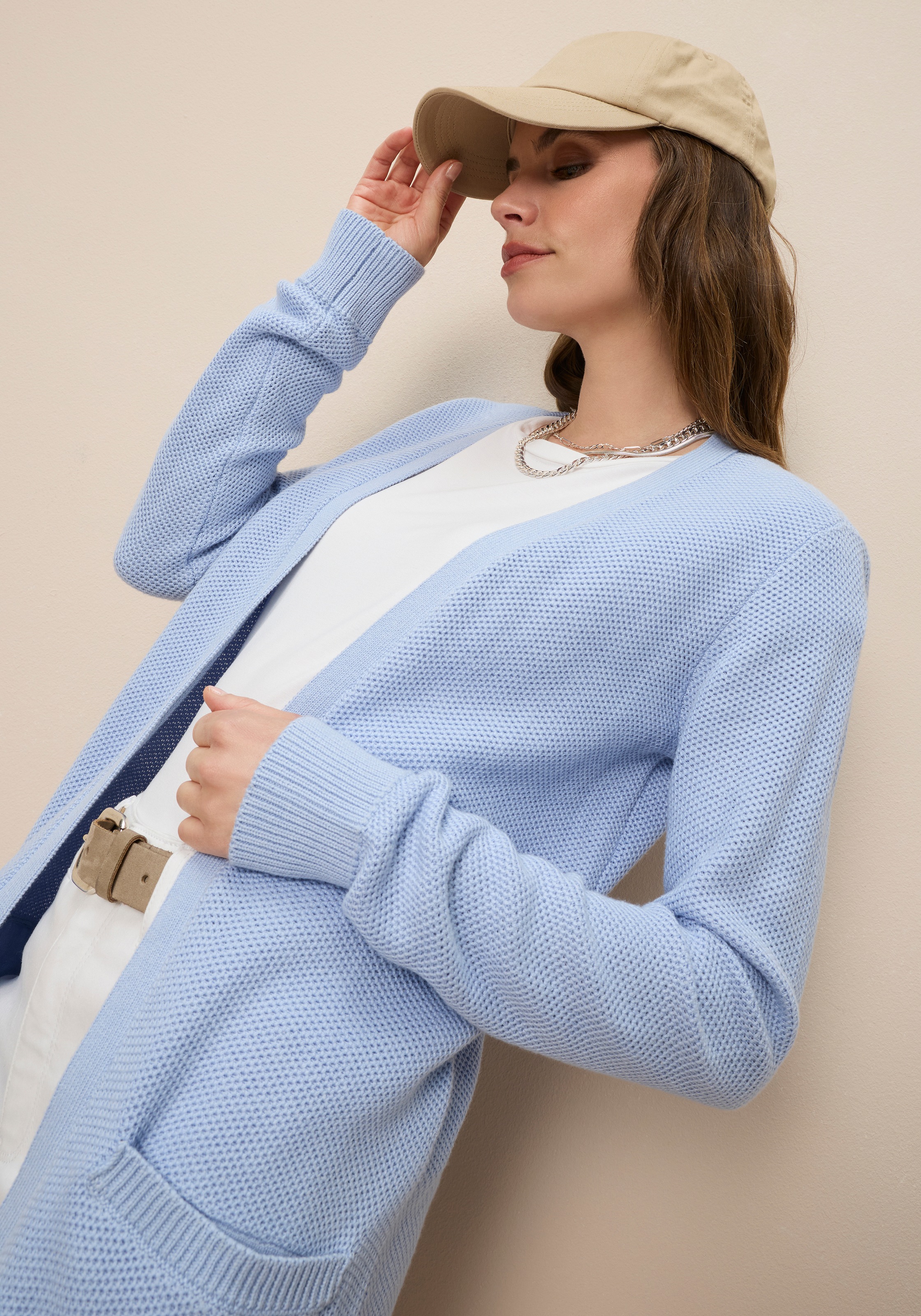 Thumbnail - Tamaris Strickjacke mit Taschen und moderner Perlstrickstruktur