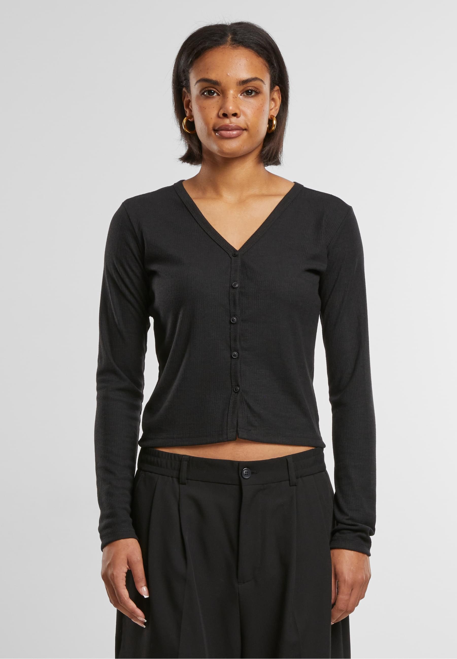 URBAN CLASSICS Strickjacke »Urban Classics Ladies Rib Cardigan«