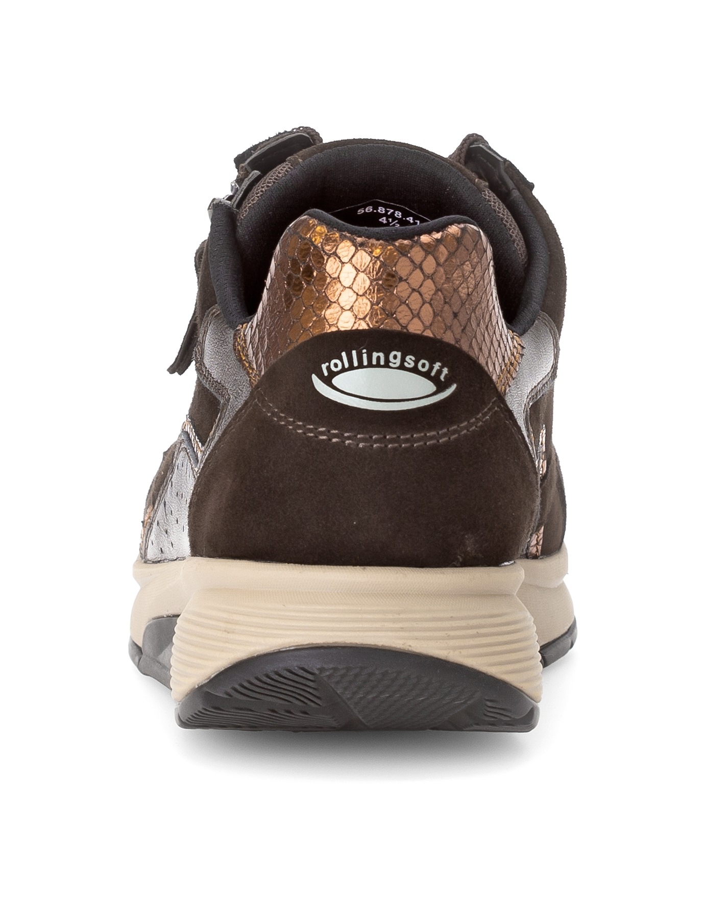 Gabor Rollingsoft Keilsneaker, Schnürer, Halbschuh, Freizeitschuh mit zusätzlichem Reißverschluss