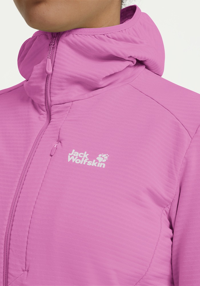 Jack Wolfskin Fleecejacke »LITESTRIDE HOODED FZ W« mit Kapuze atmungsaktiv, leicht, Übergangsjacke