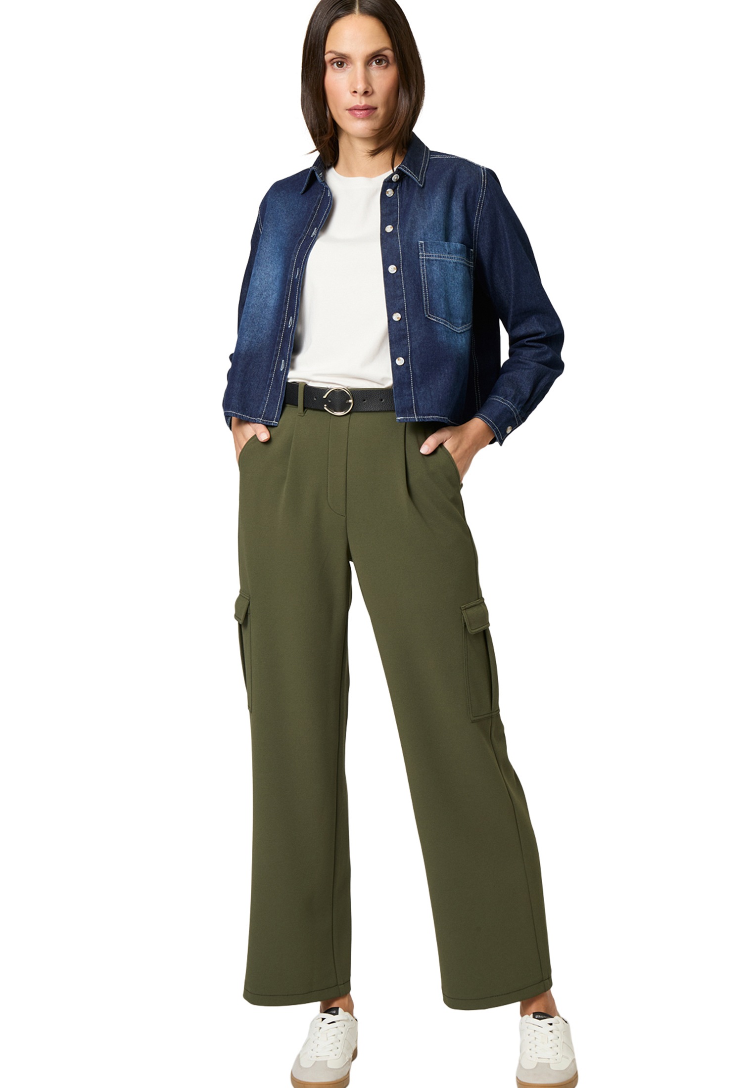 Zero Jeansbluse »zero Jeansbluse mit Knopfleiste«