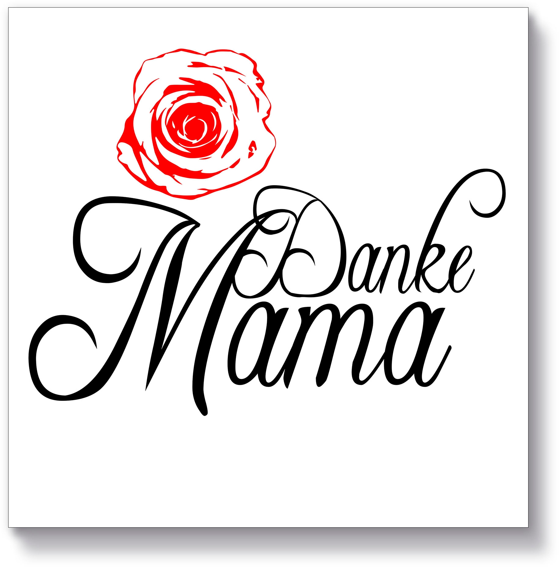 Holzbild »Danke Mama«, Sprüche & Texte, (1 St.)